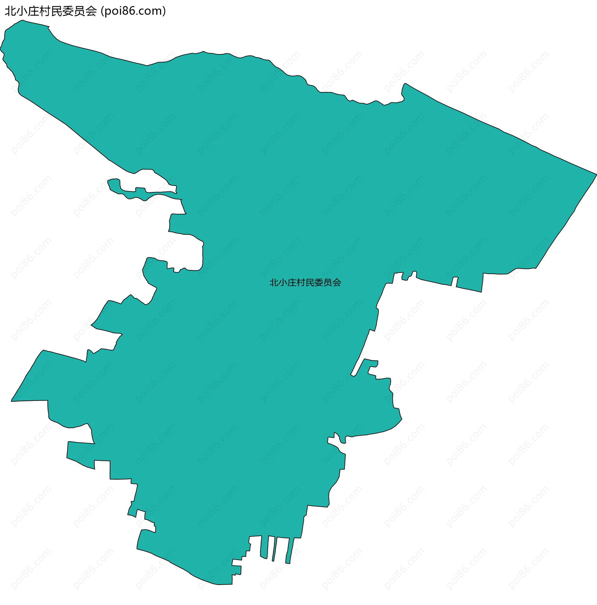 北小庄村民委员会边界地图