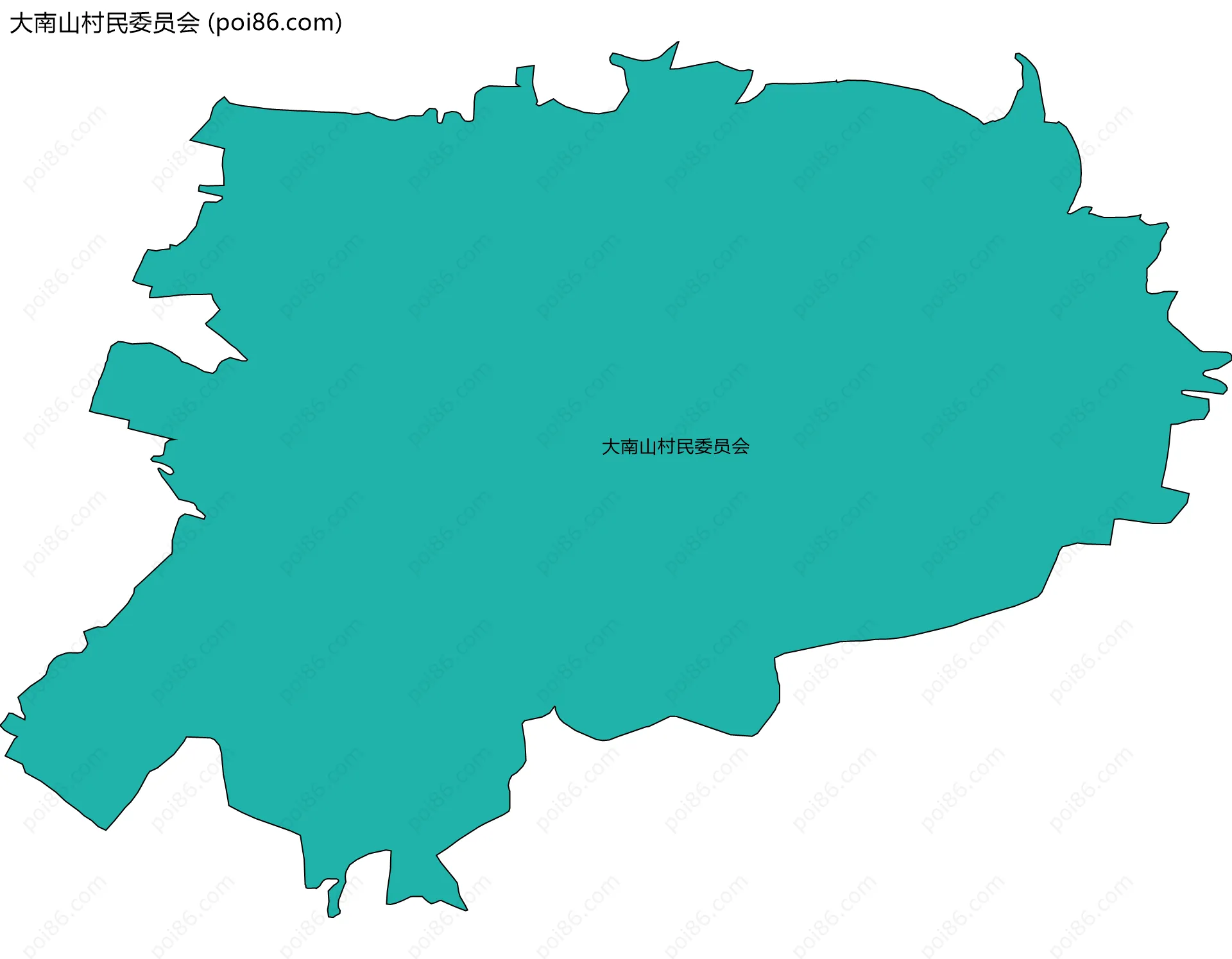 大南山村民委员会边界地图