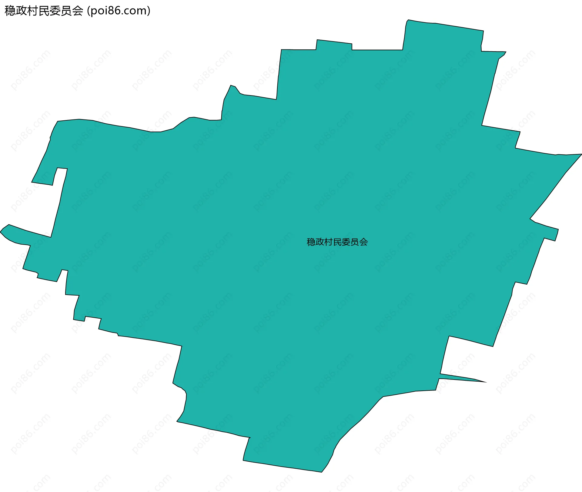 稳政村民委员会边界地图