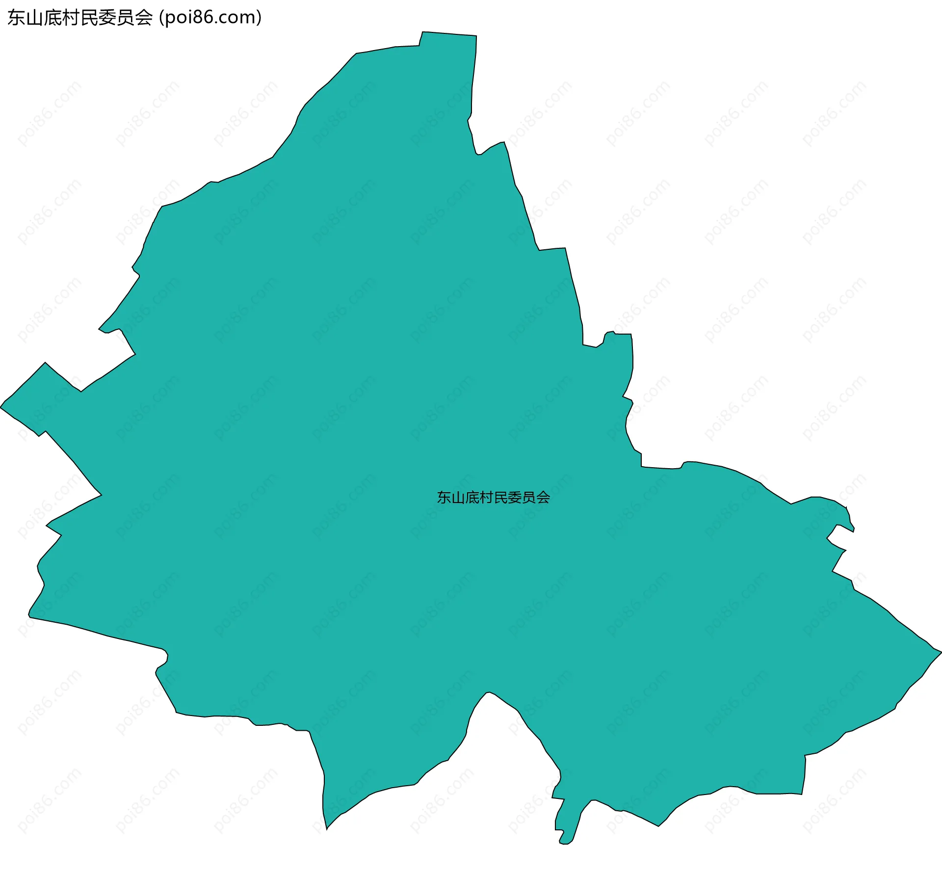 东山底村民委员会边界地图