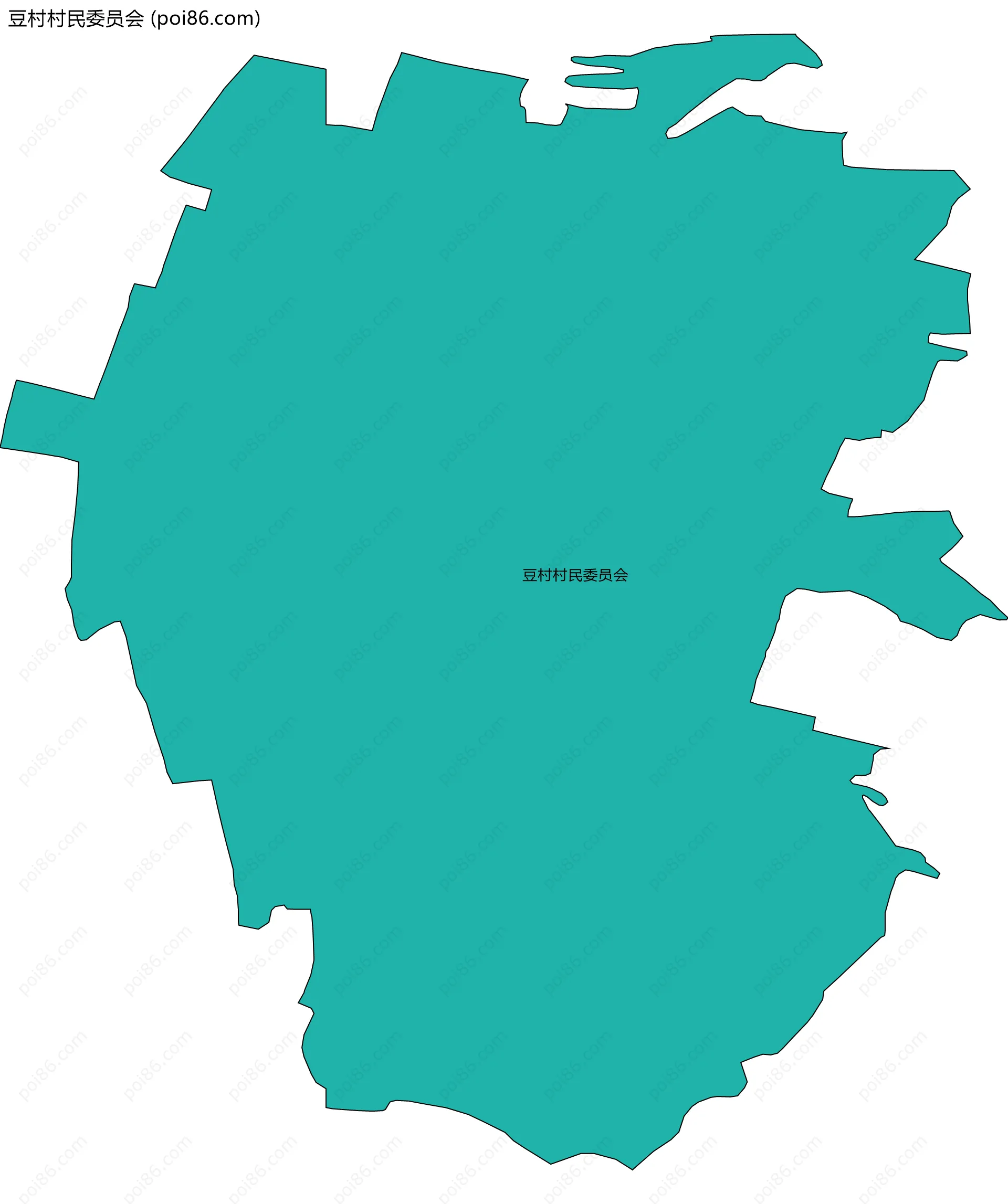 豆村村民委员会边界地图