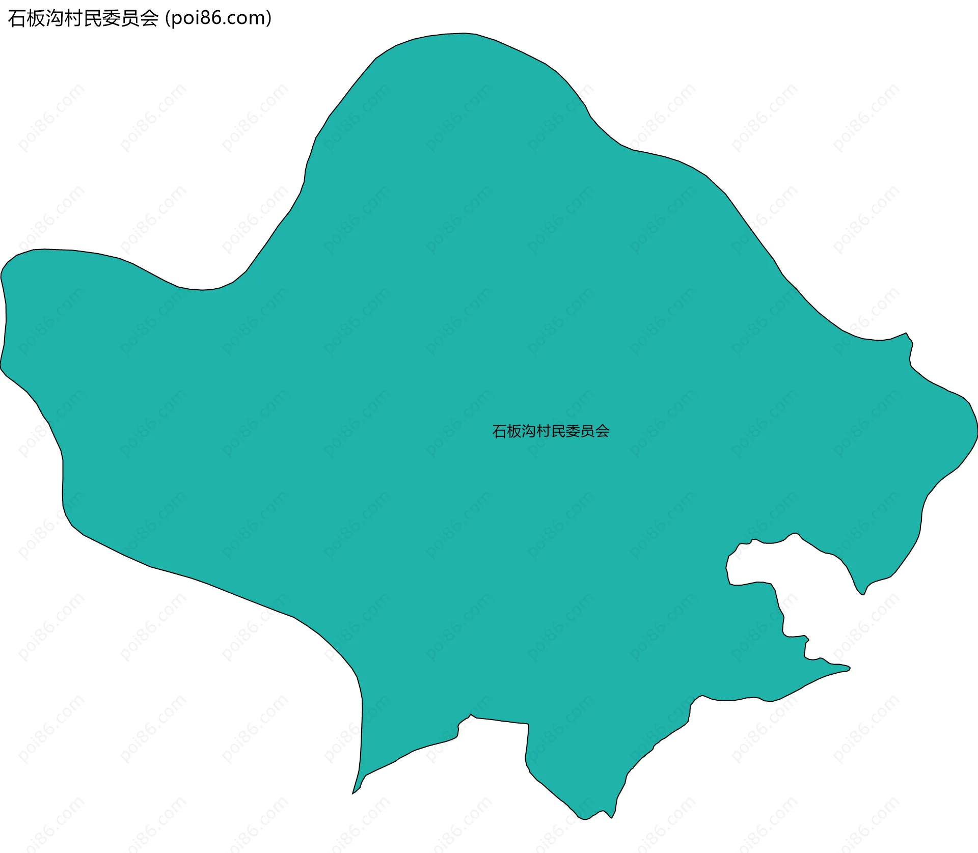 石板沟村民委员会边界地图