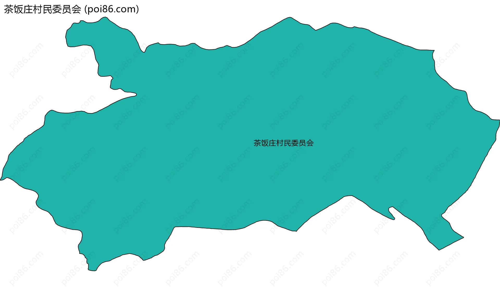茶饭庄村民委员会边界地图