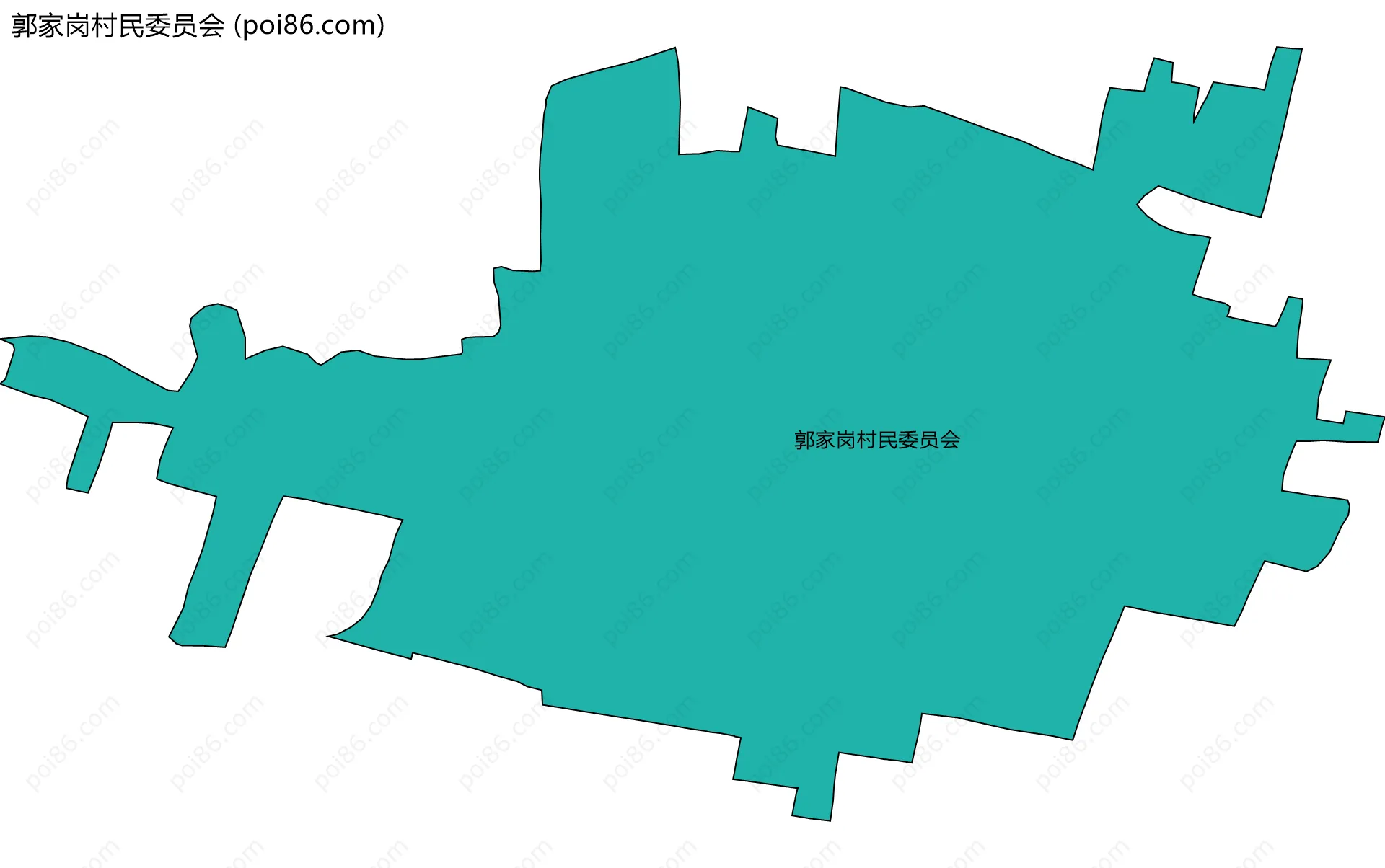 郭家岗村民委员会边界地图