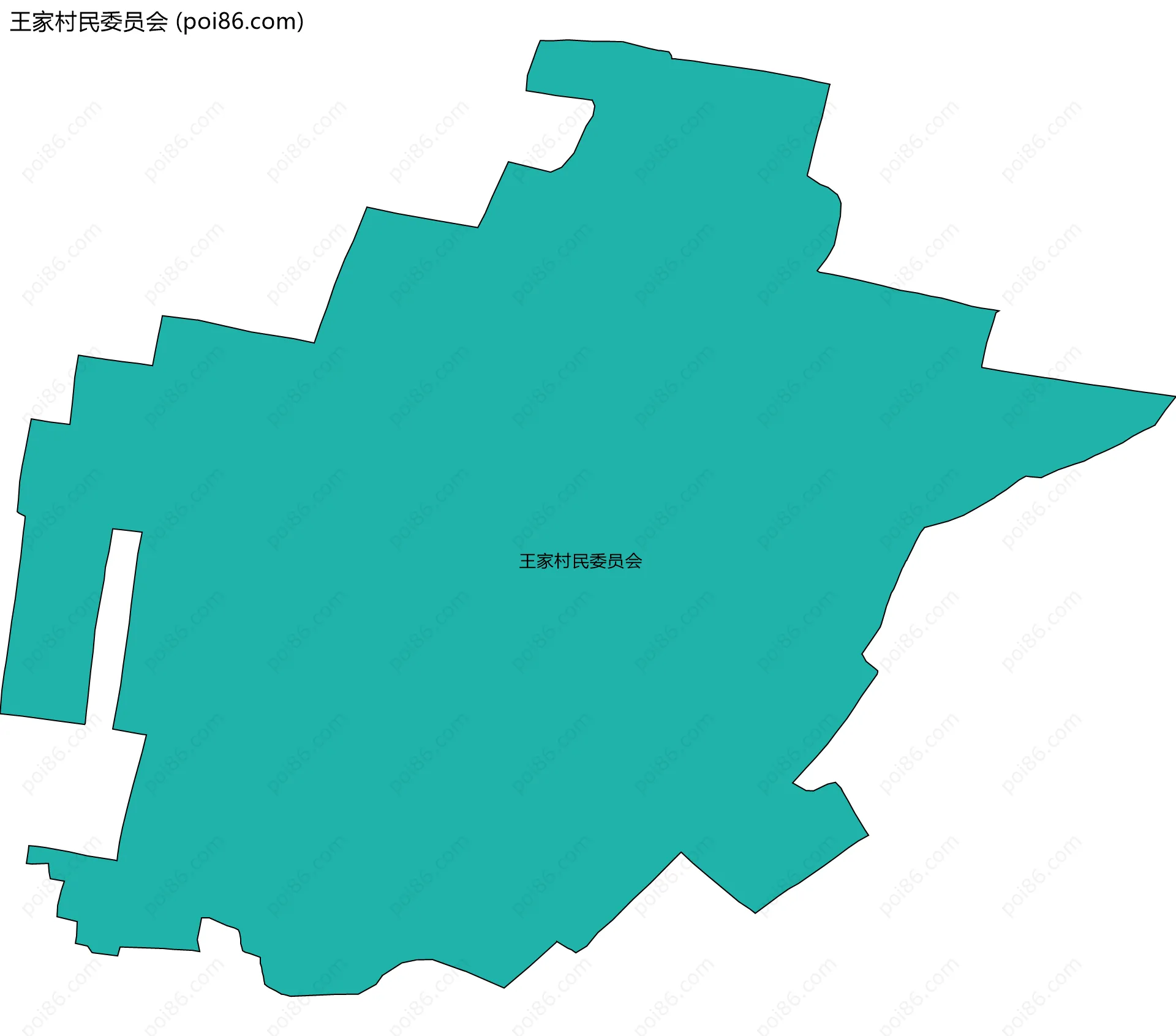 王家村民委员会边界地图