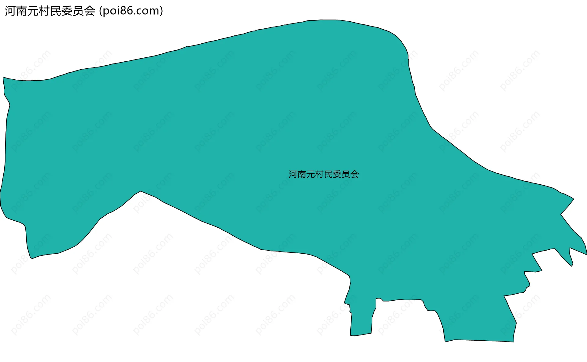 河南元村民委员会边界地图