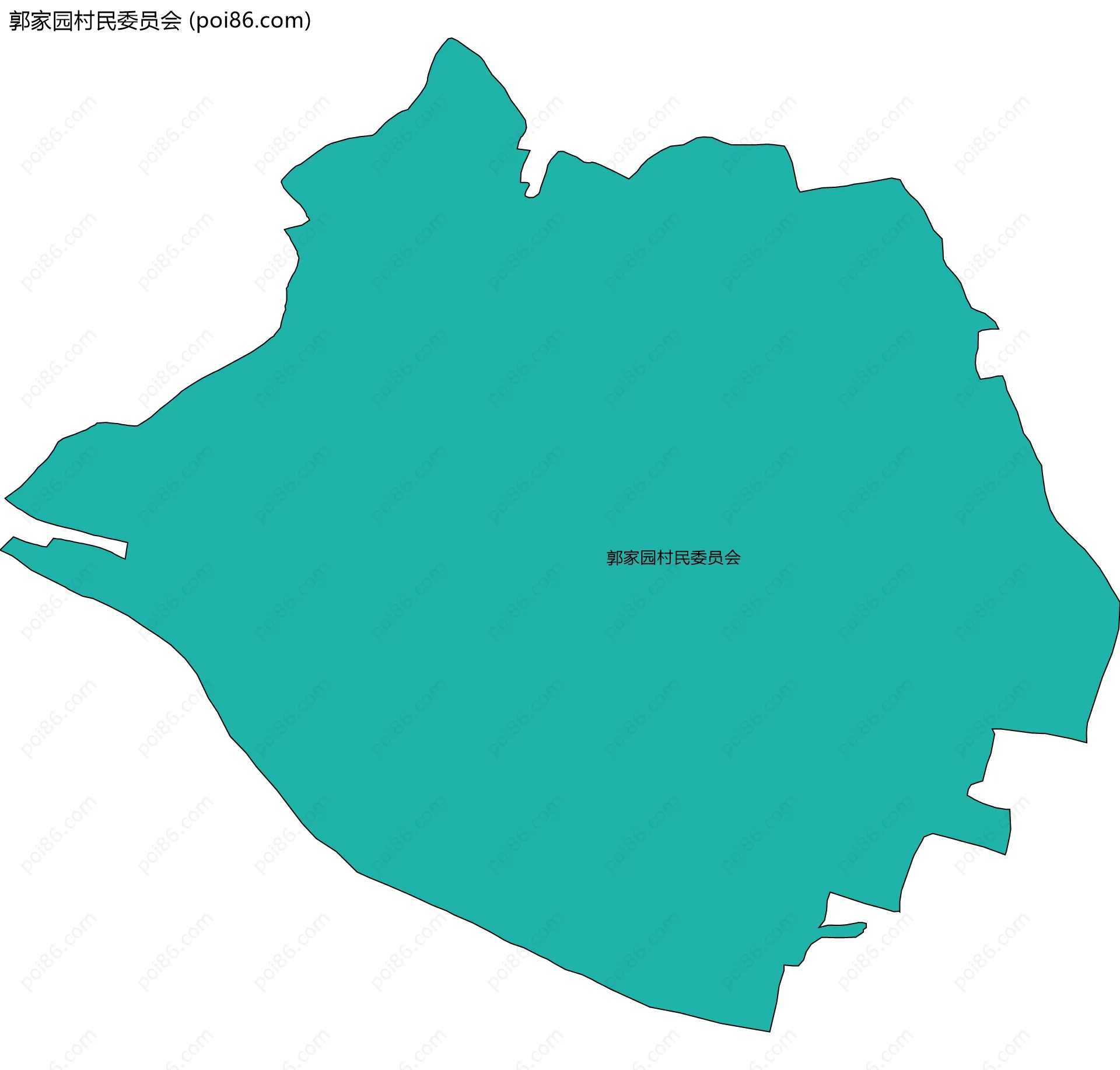 郭家园村民委员会边界地图