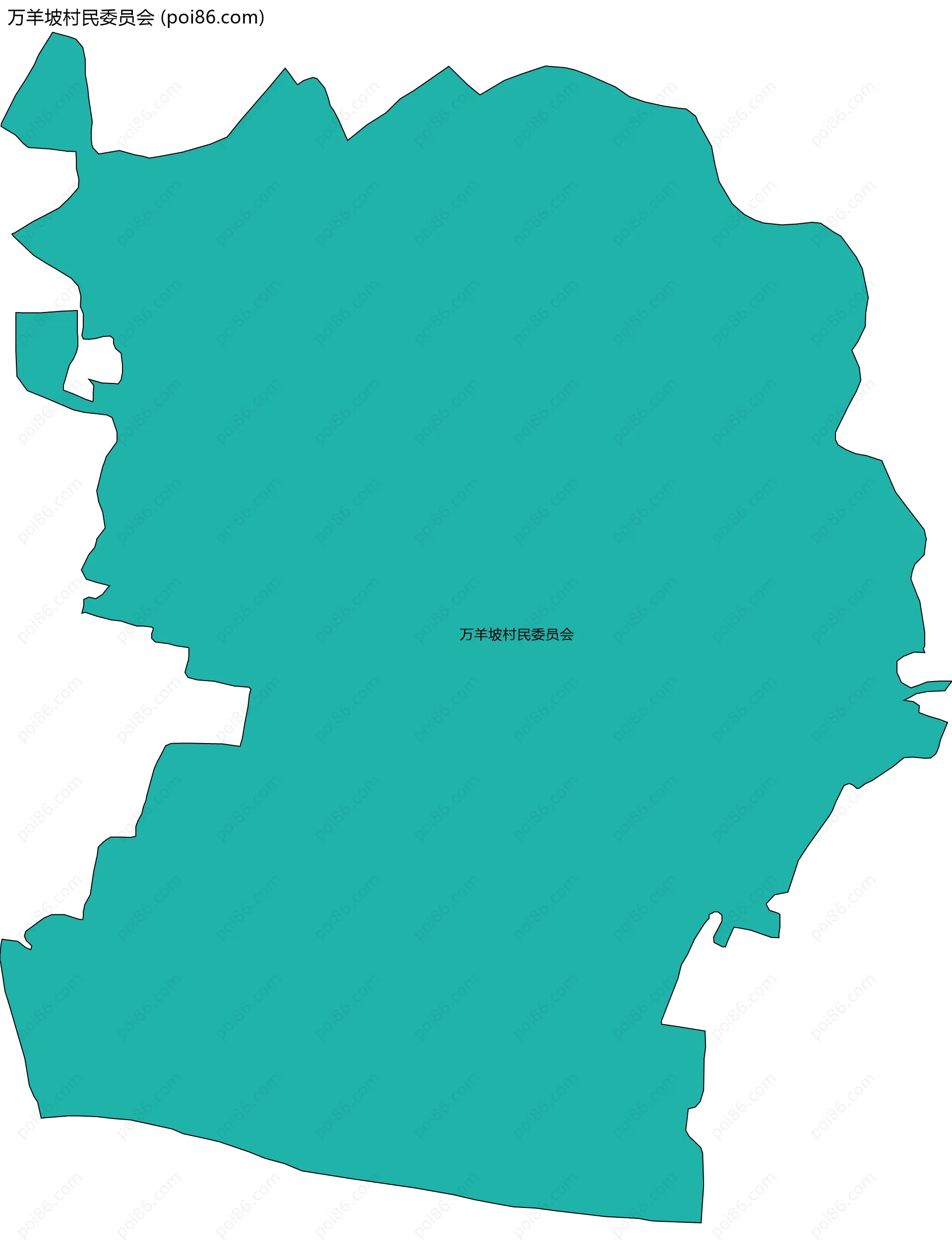 万羊坡村民委员会边界地图