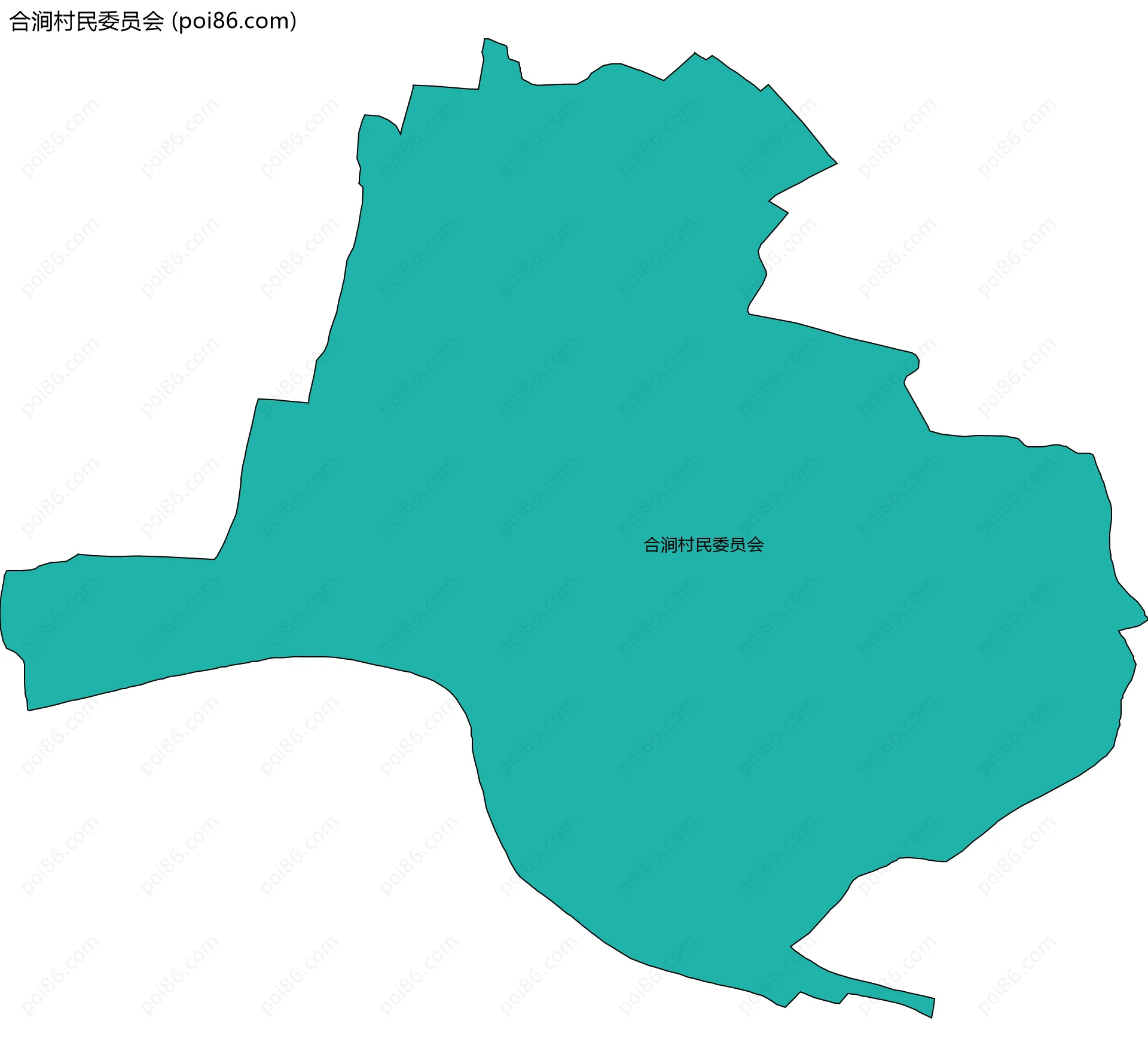 合涧村民委员会边界地图