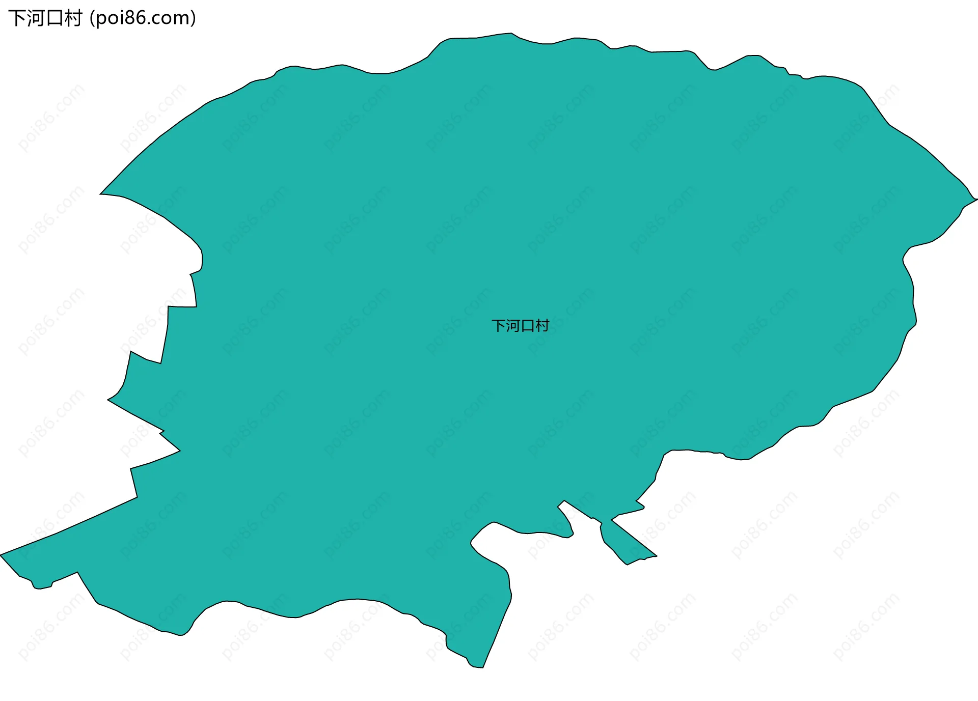 下河口村边界地图