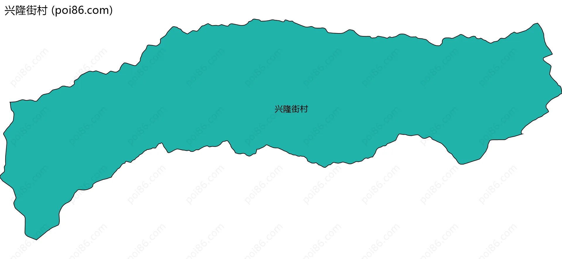 兴隆街村边界地图