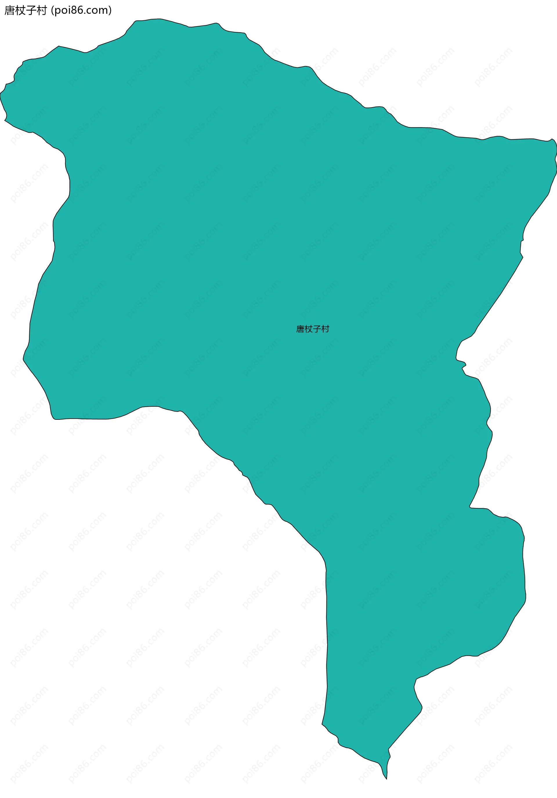 唐杖子村边界地图