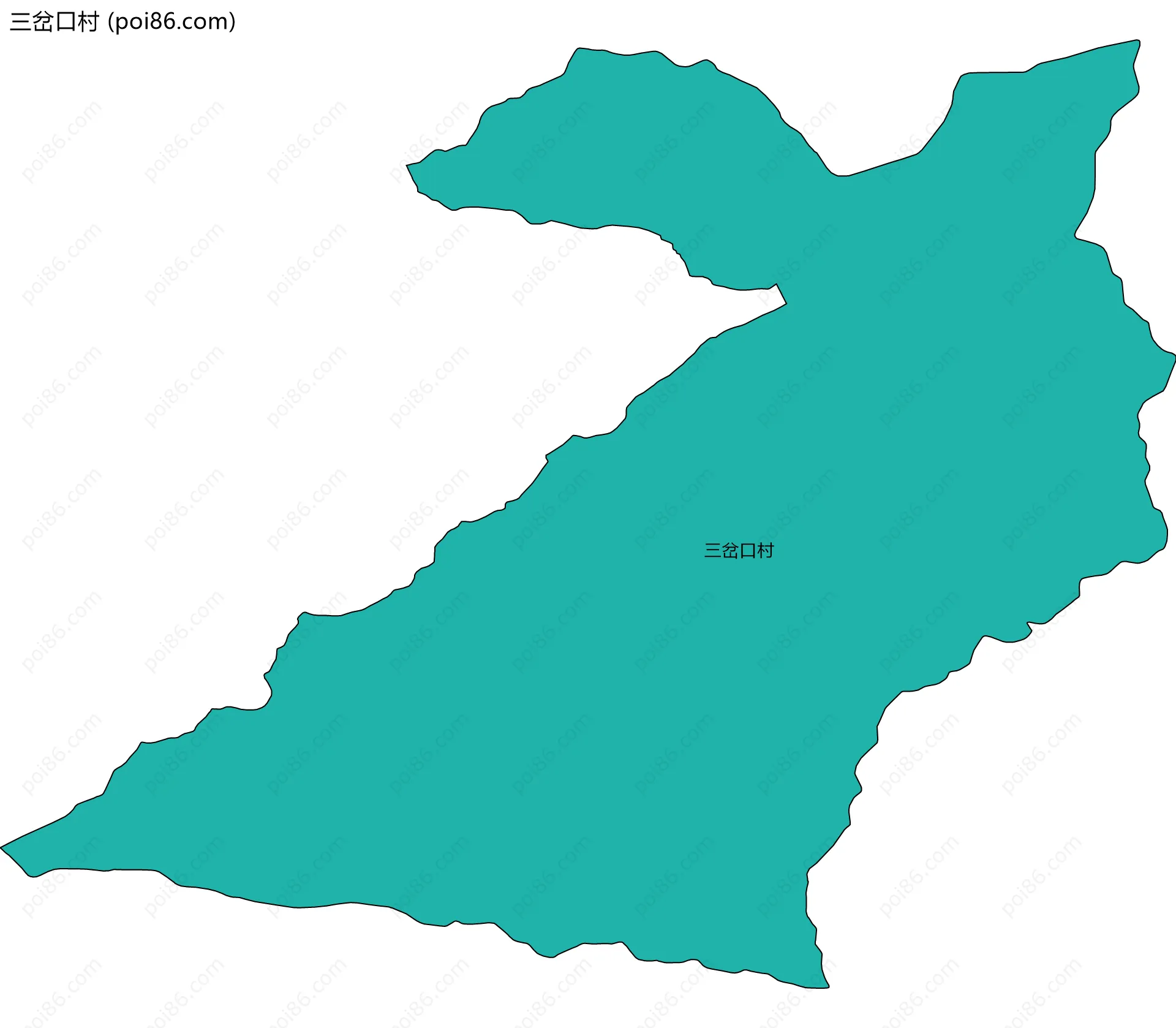 三岔口村边界地图