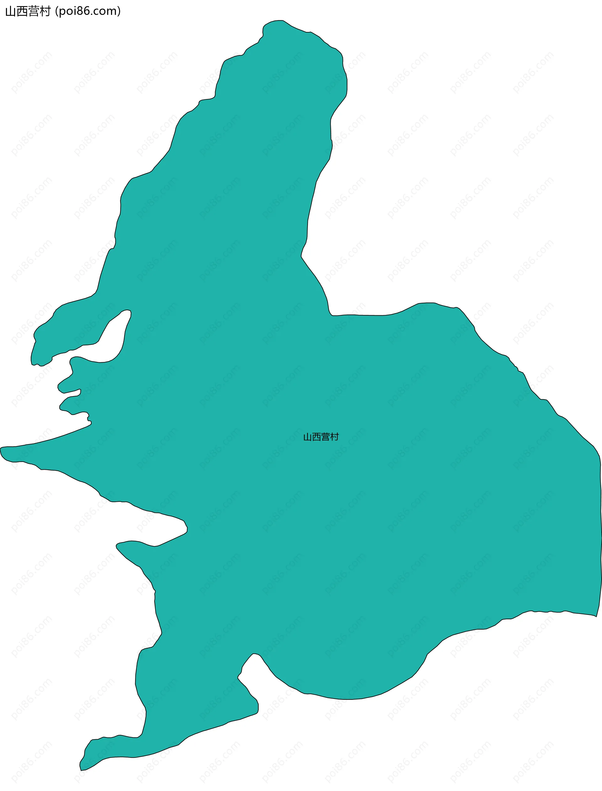 山西营村边界地图