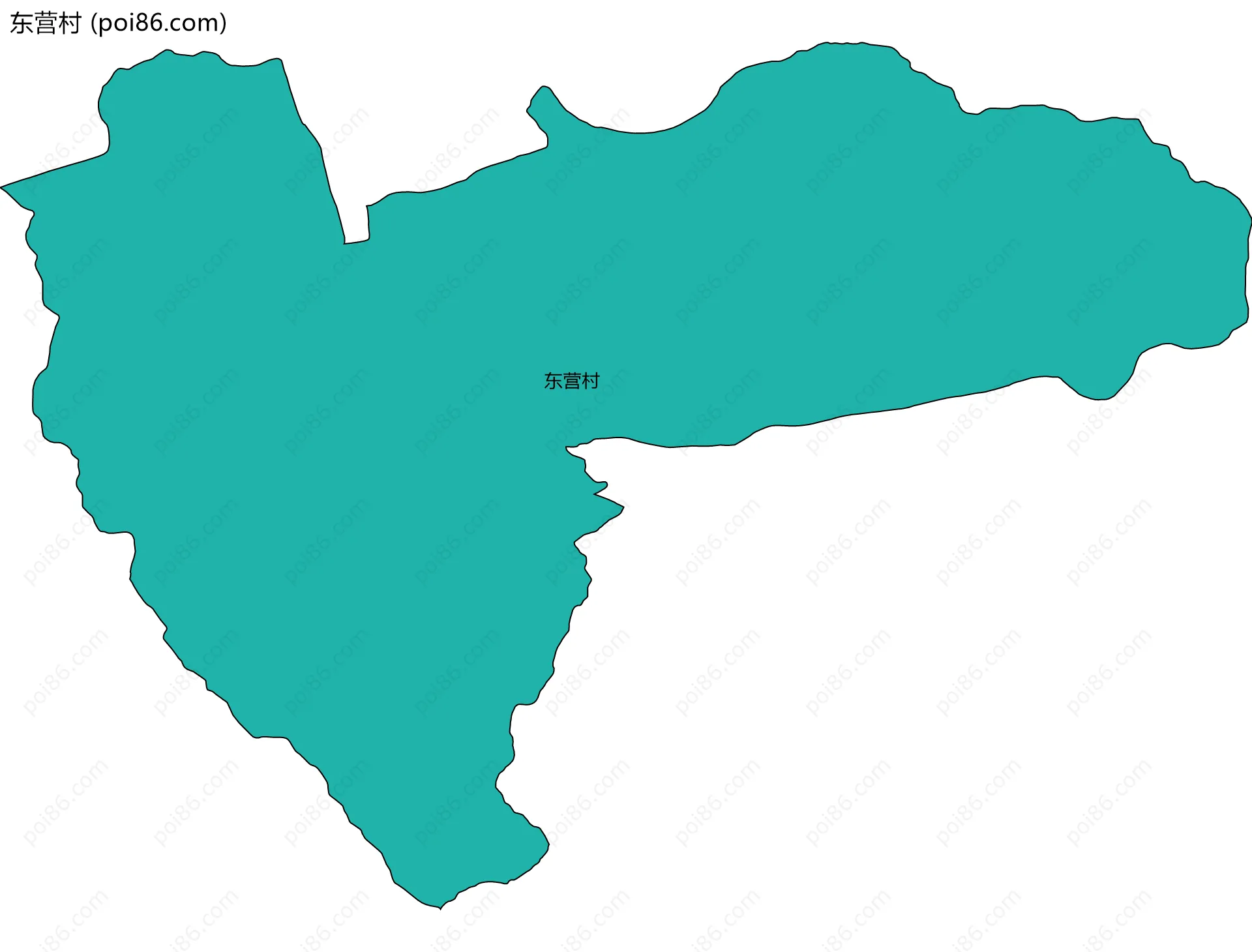 东营村边界地图