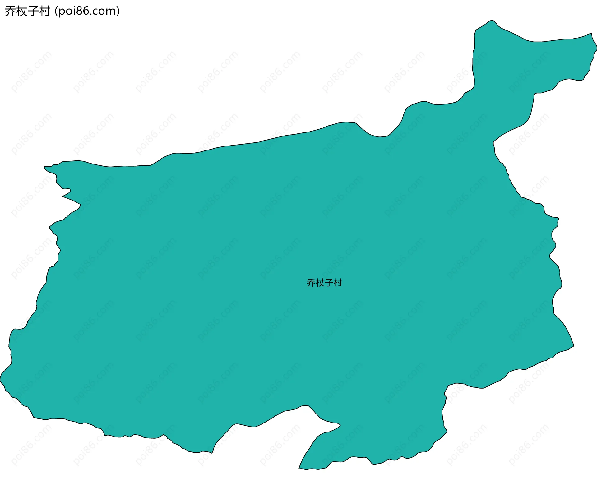 乔杖子村边界地图