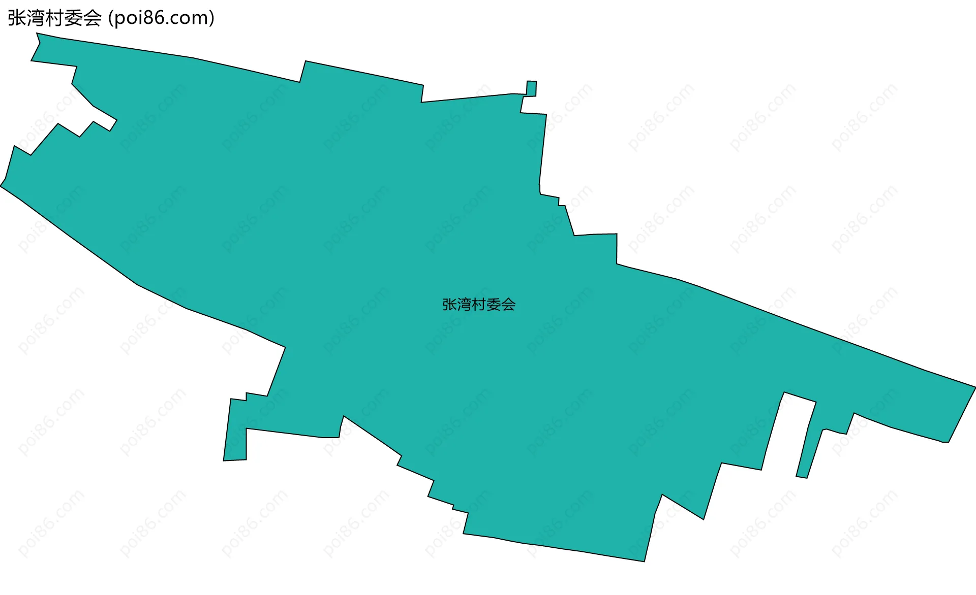 张湾村委会边界地图
