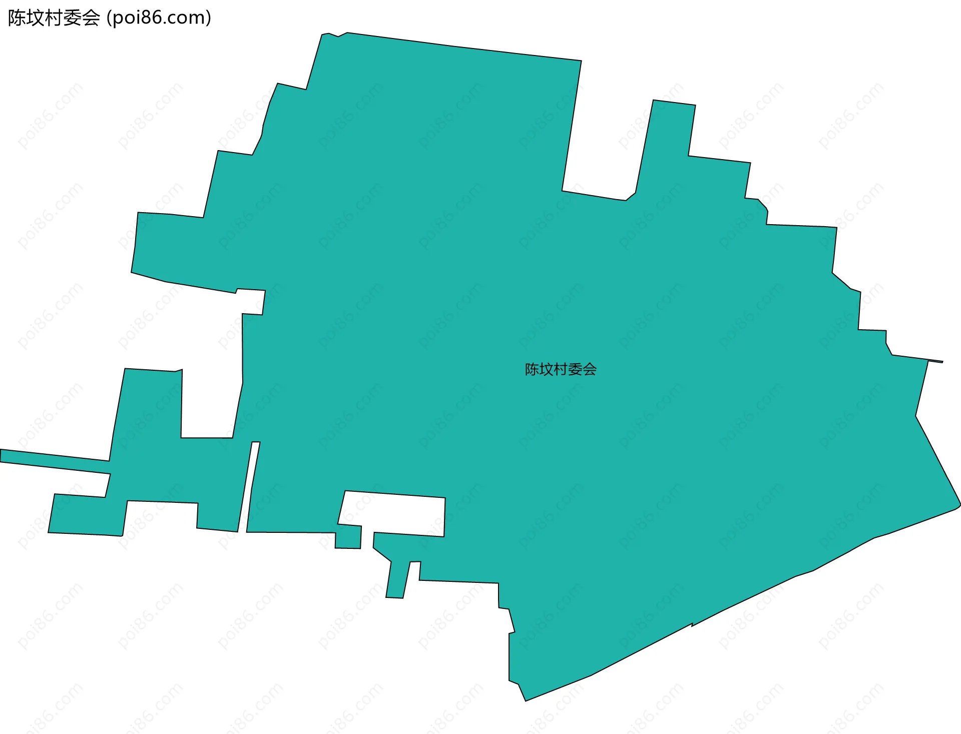 陈坟村委会边界地图