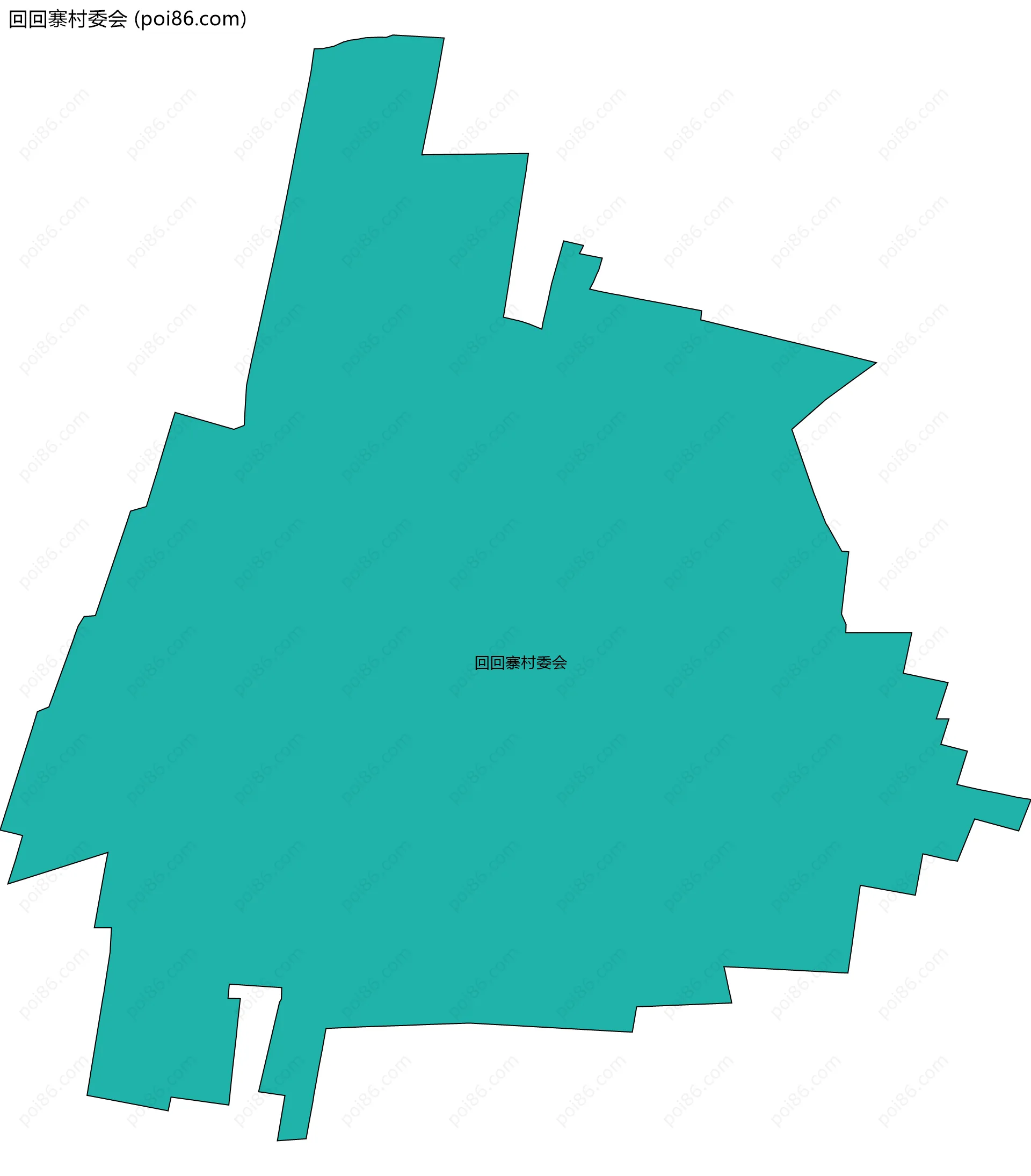 回回寨村委会边界地图