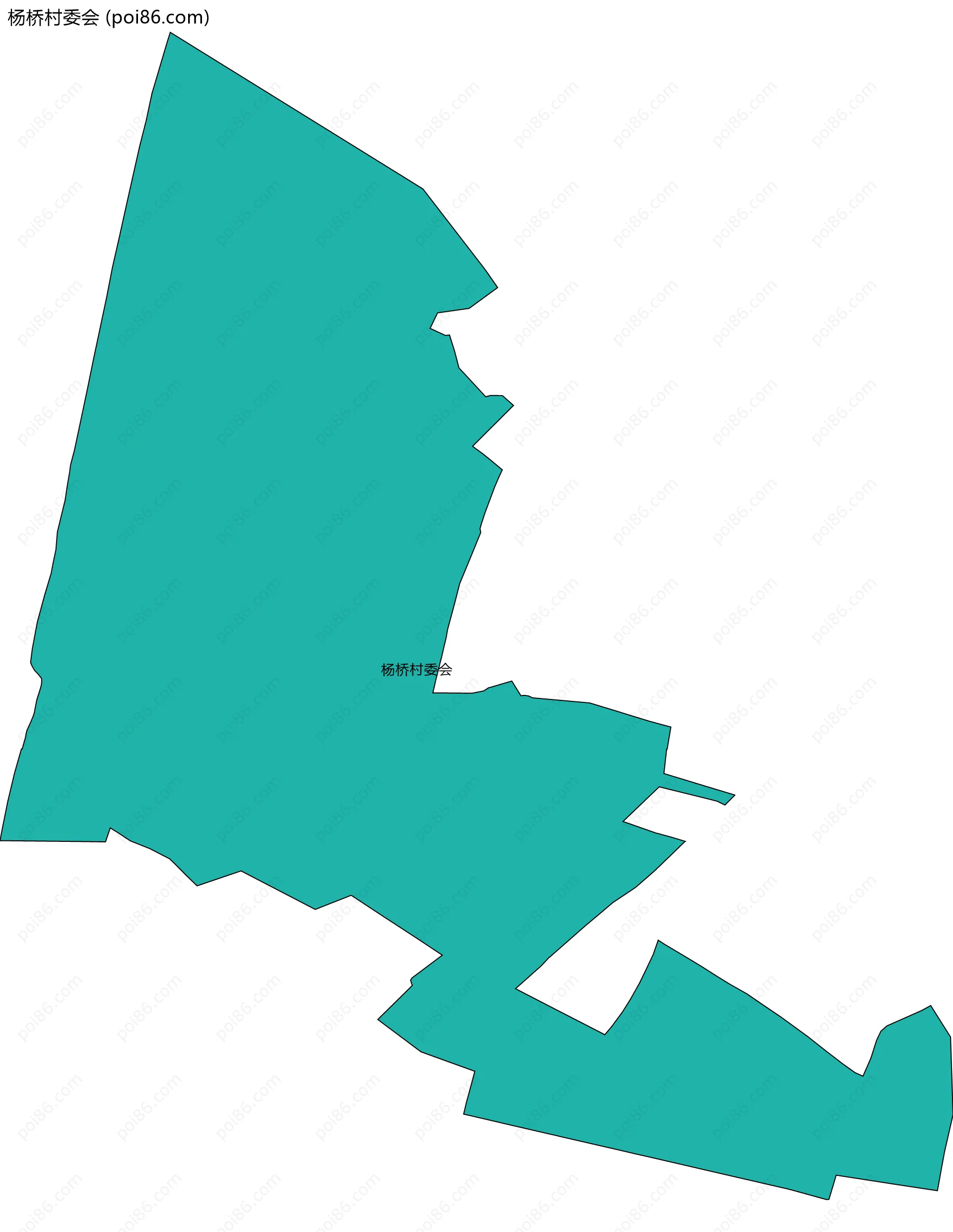 杨桥村委会边界地图