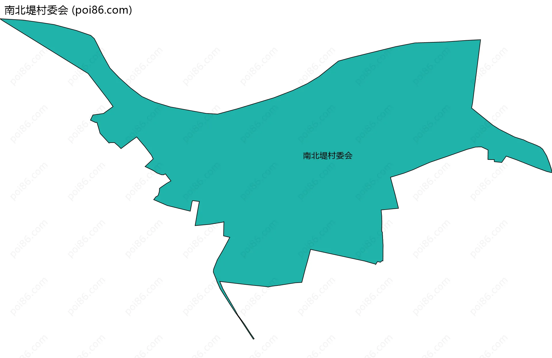 南北堤村委会边界地图