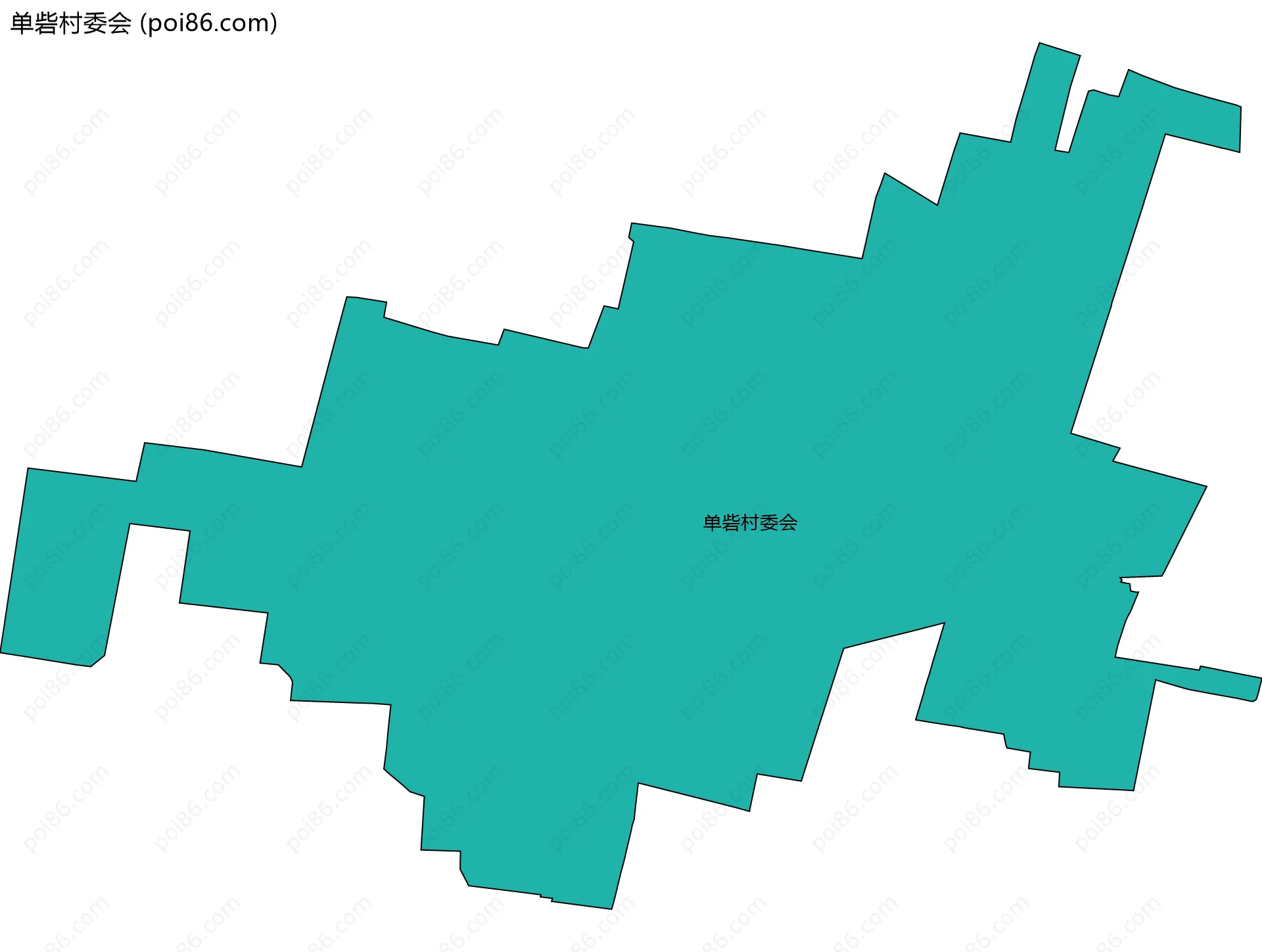单砦村委会边界地图