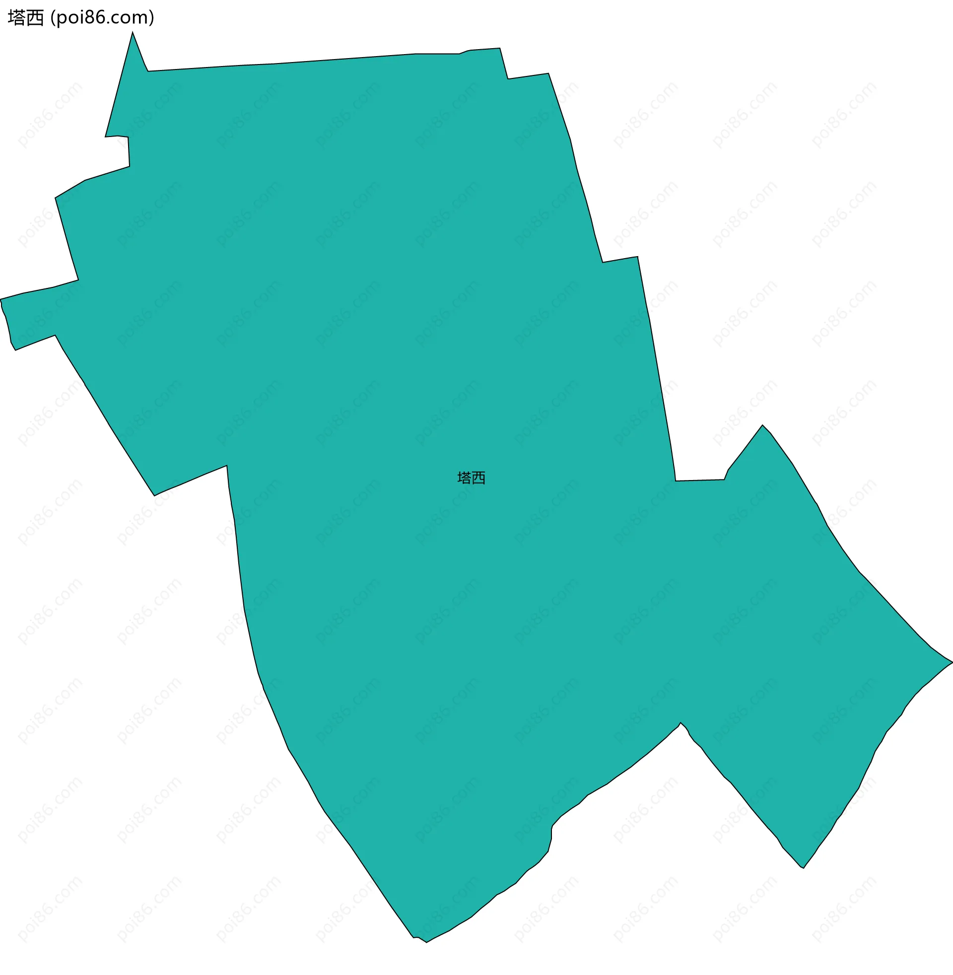 塔西边界地图