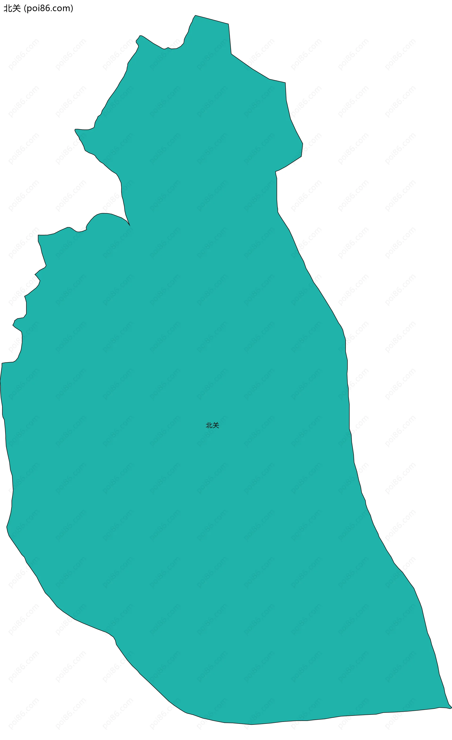 北关边界地图