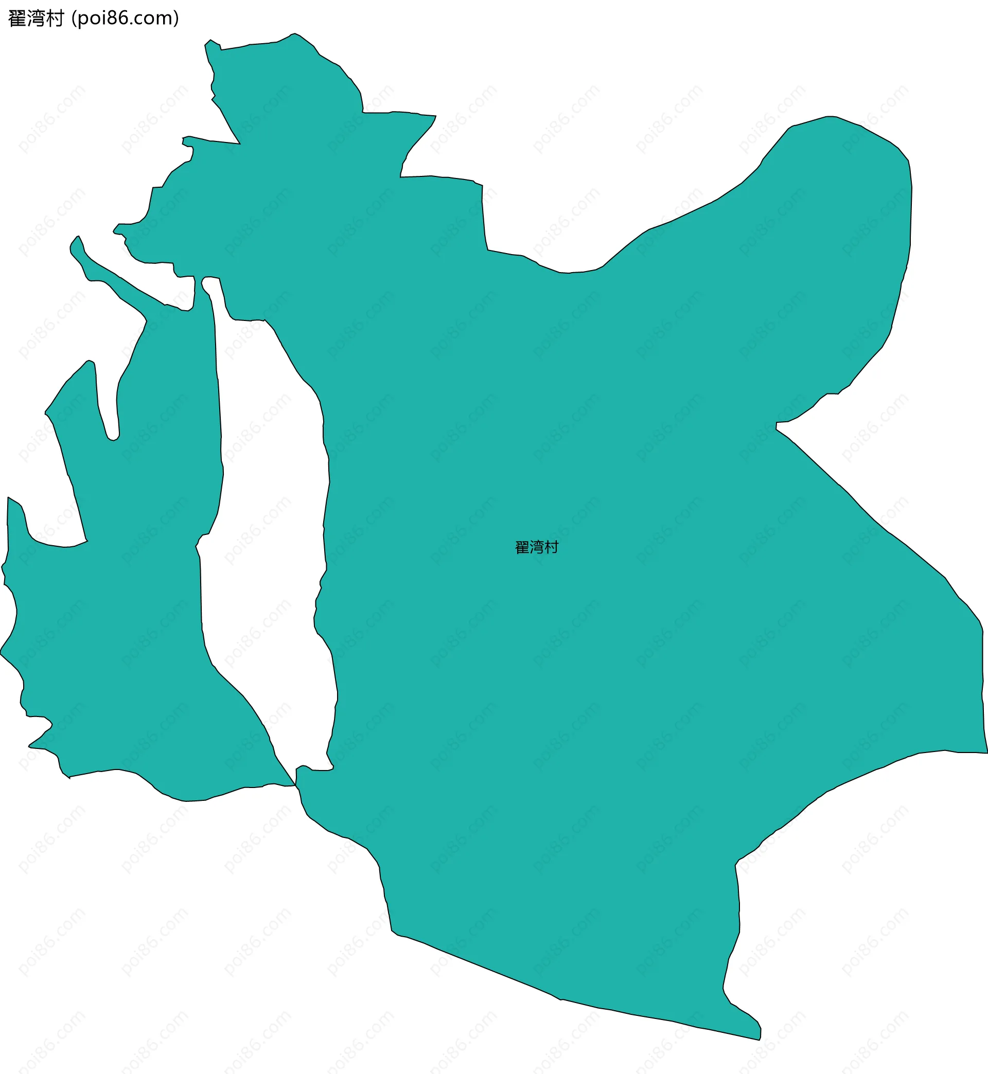 翟湾村边界地图