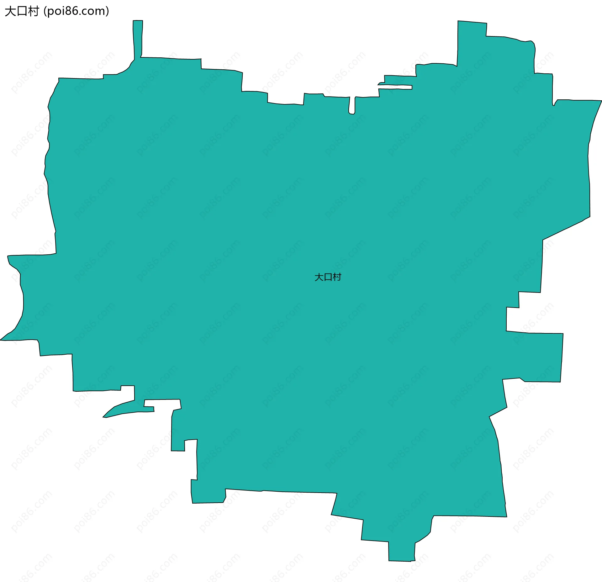 大口村边界地图