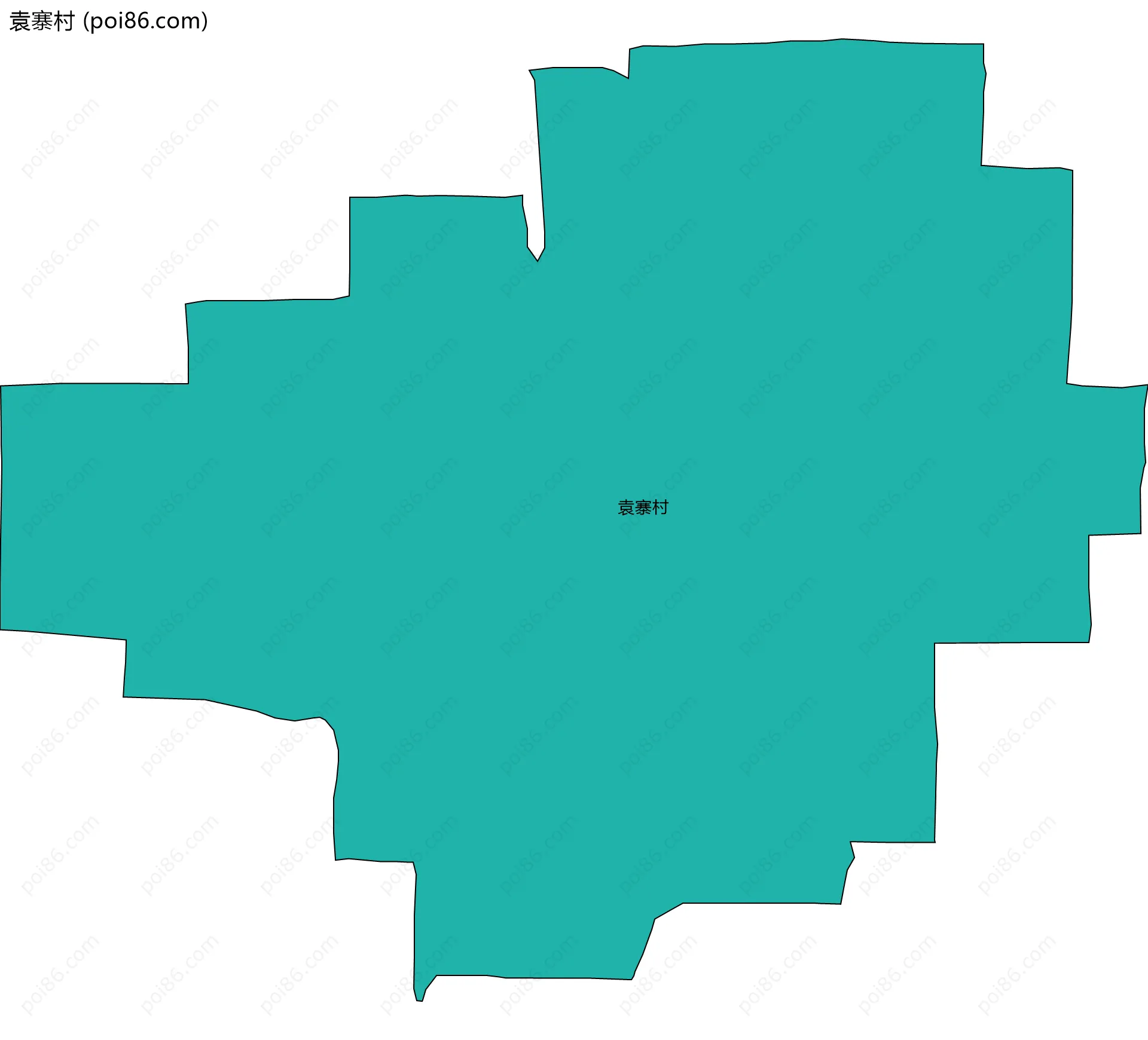 袁寨村边界地图