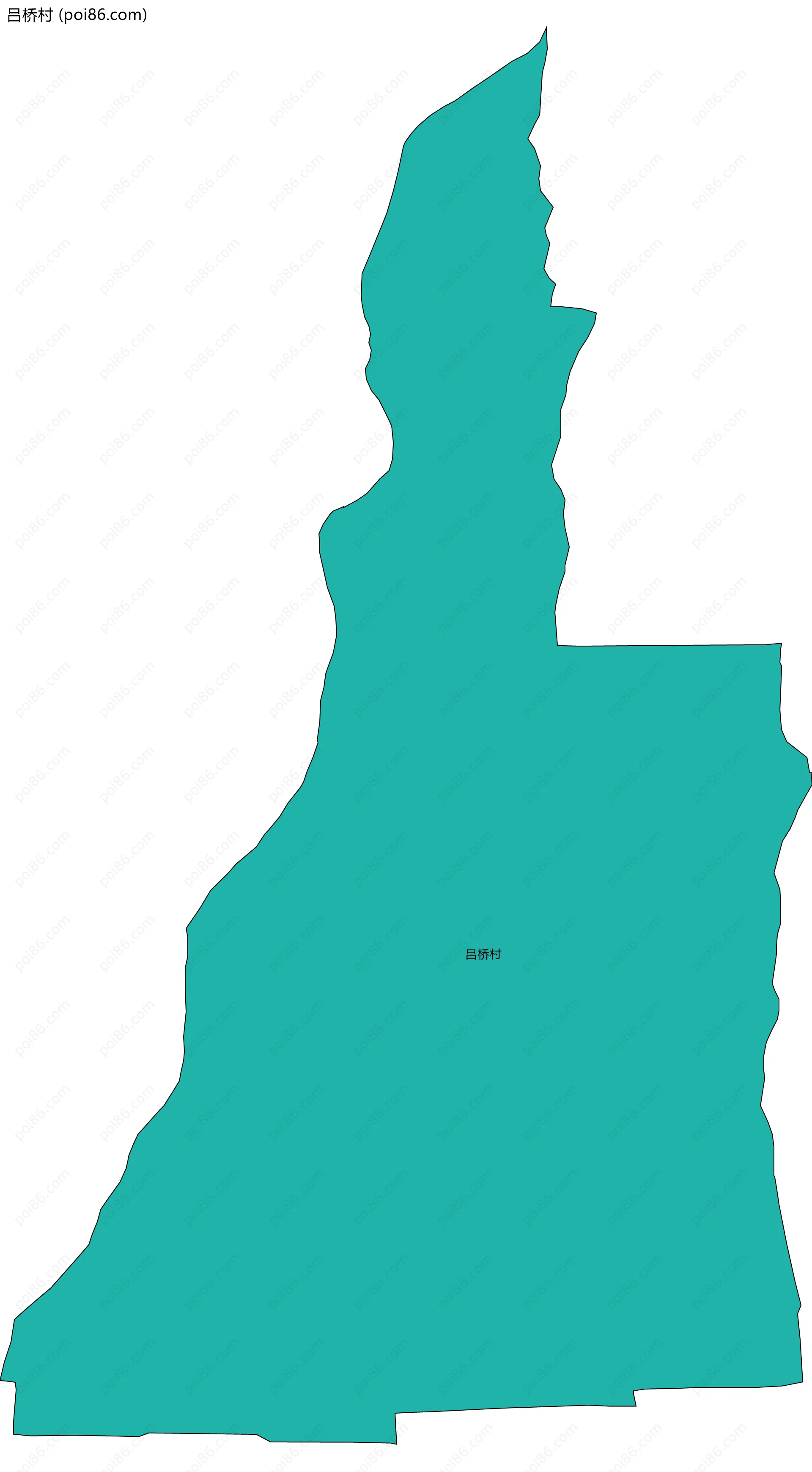 吕桥村边界地图