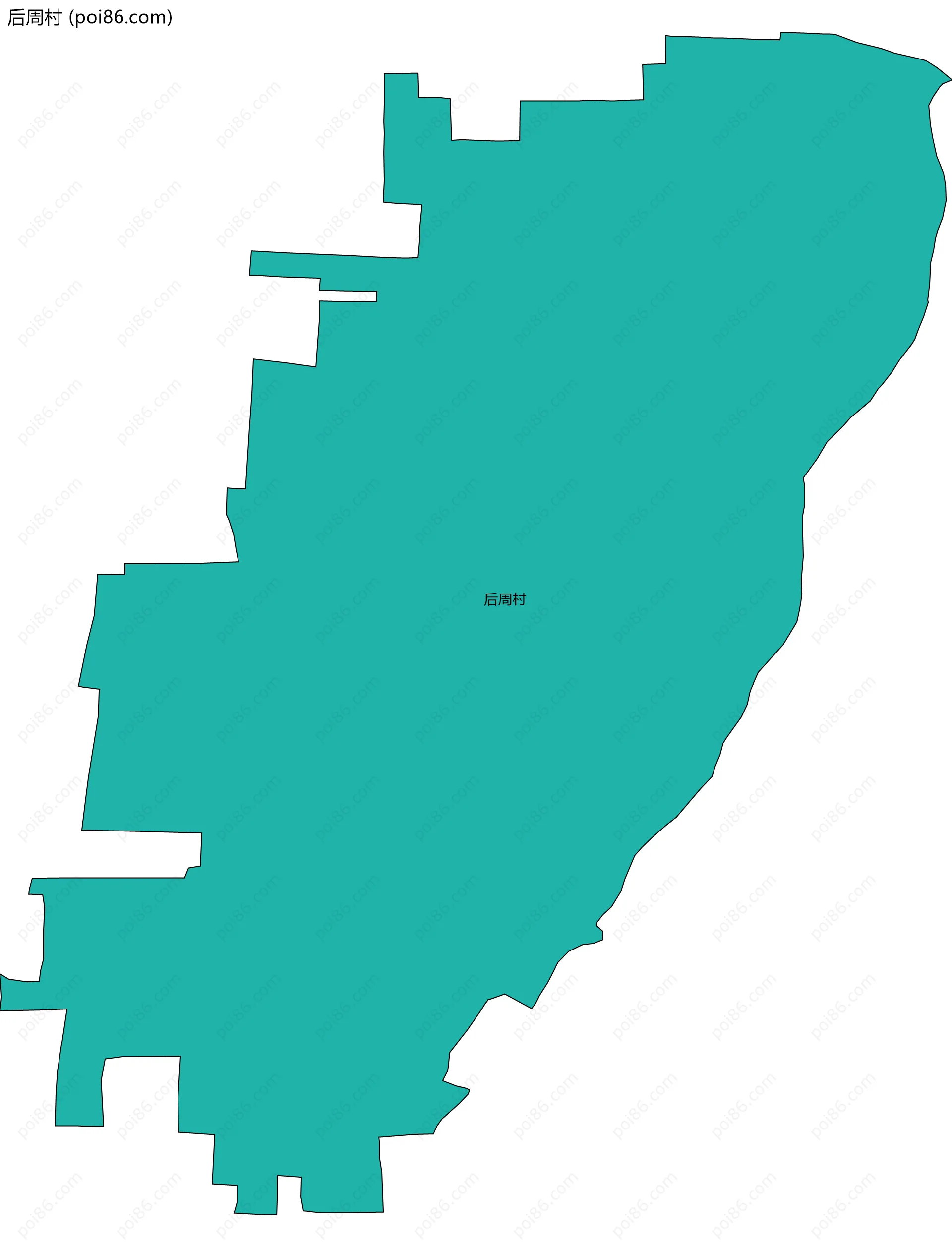 后周村边界地图