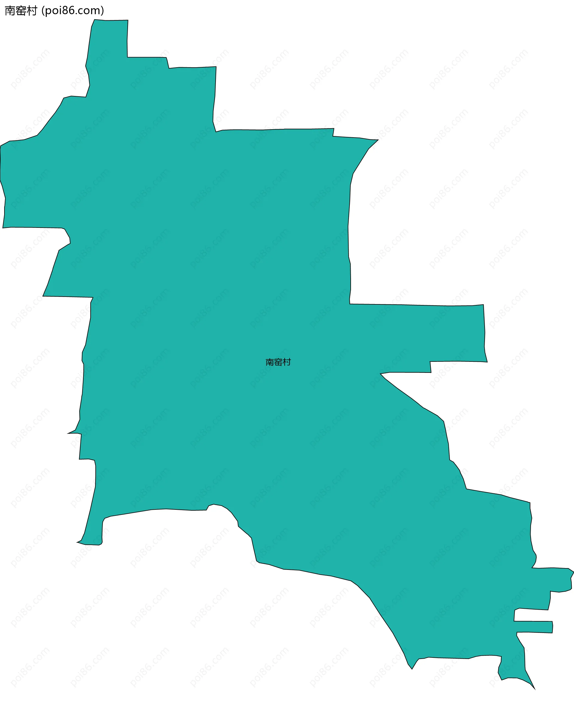 南窑村边界地图