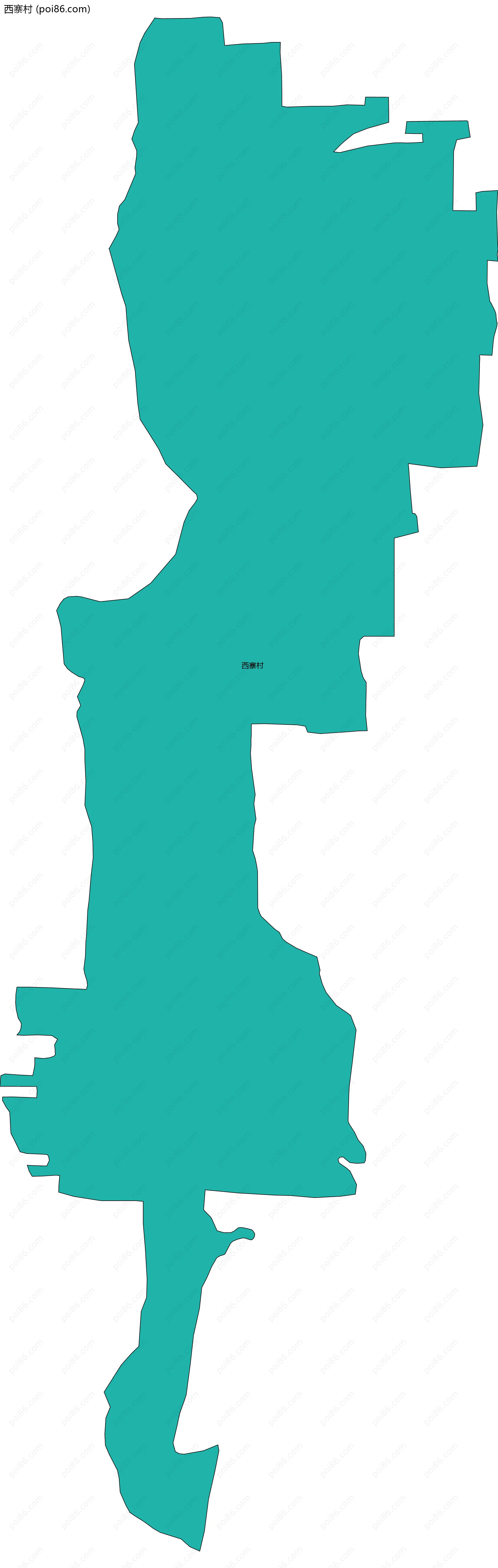 西寨村边界地图