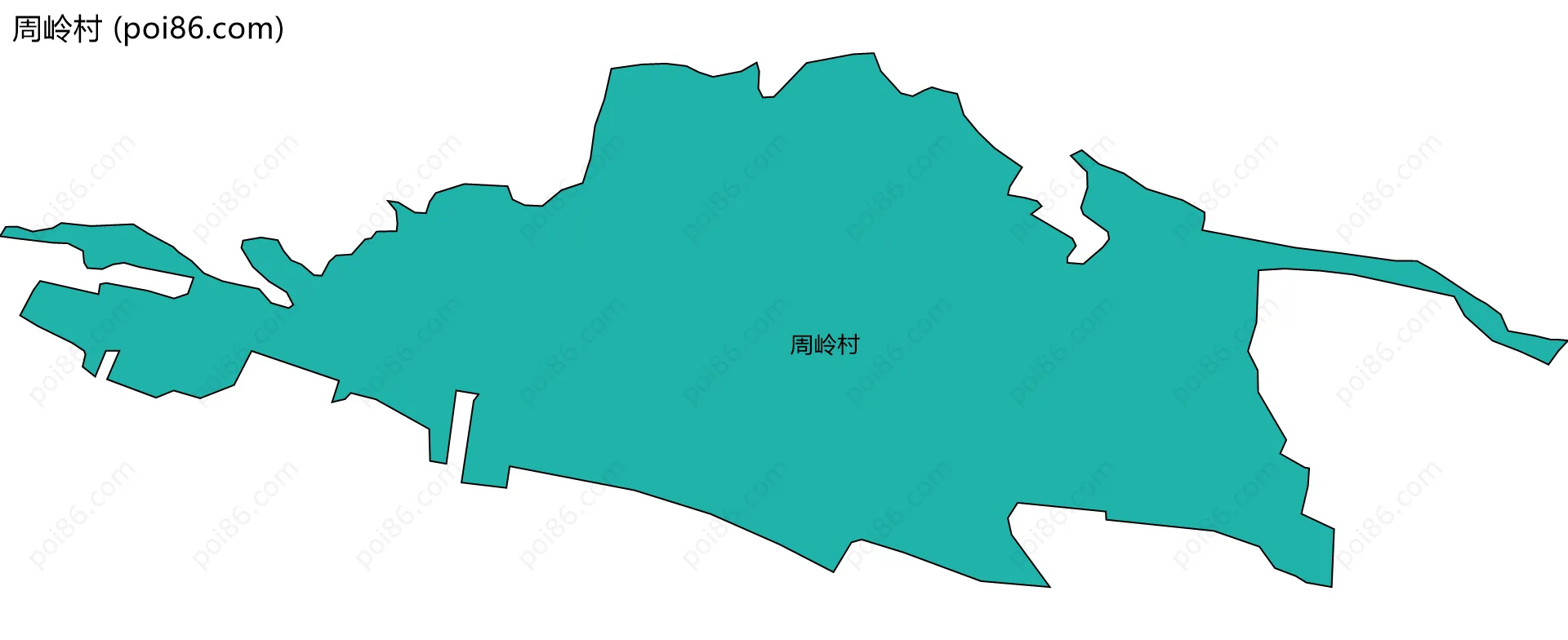 周岭村边界地图