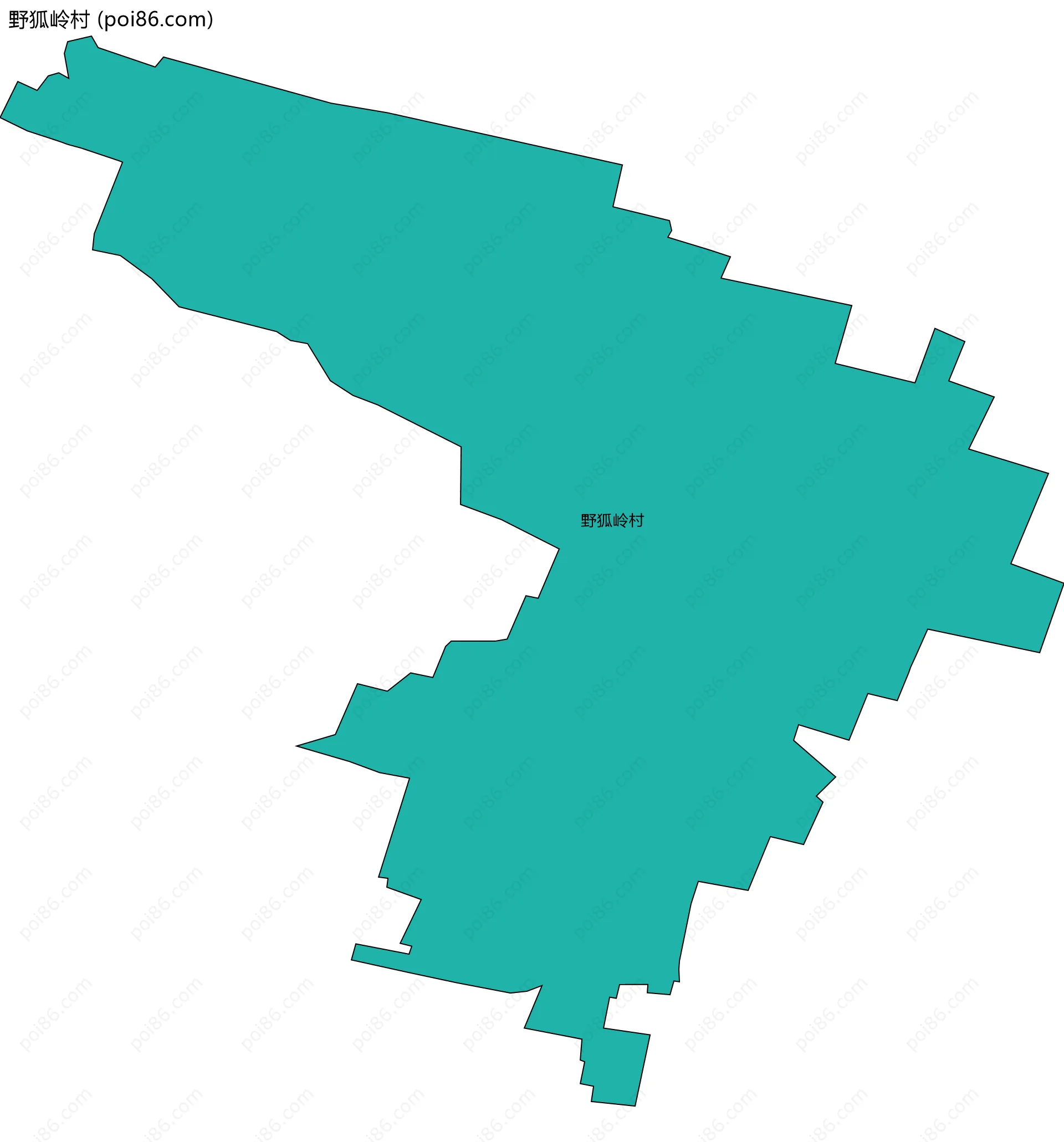 野狐岭村边界地图