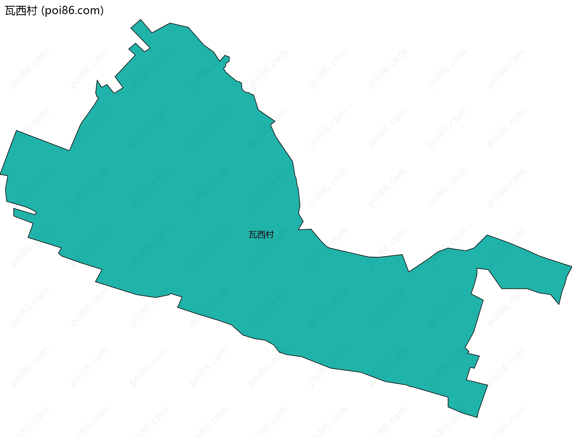 瓦西村边界地图