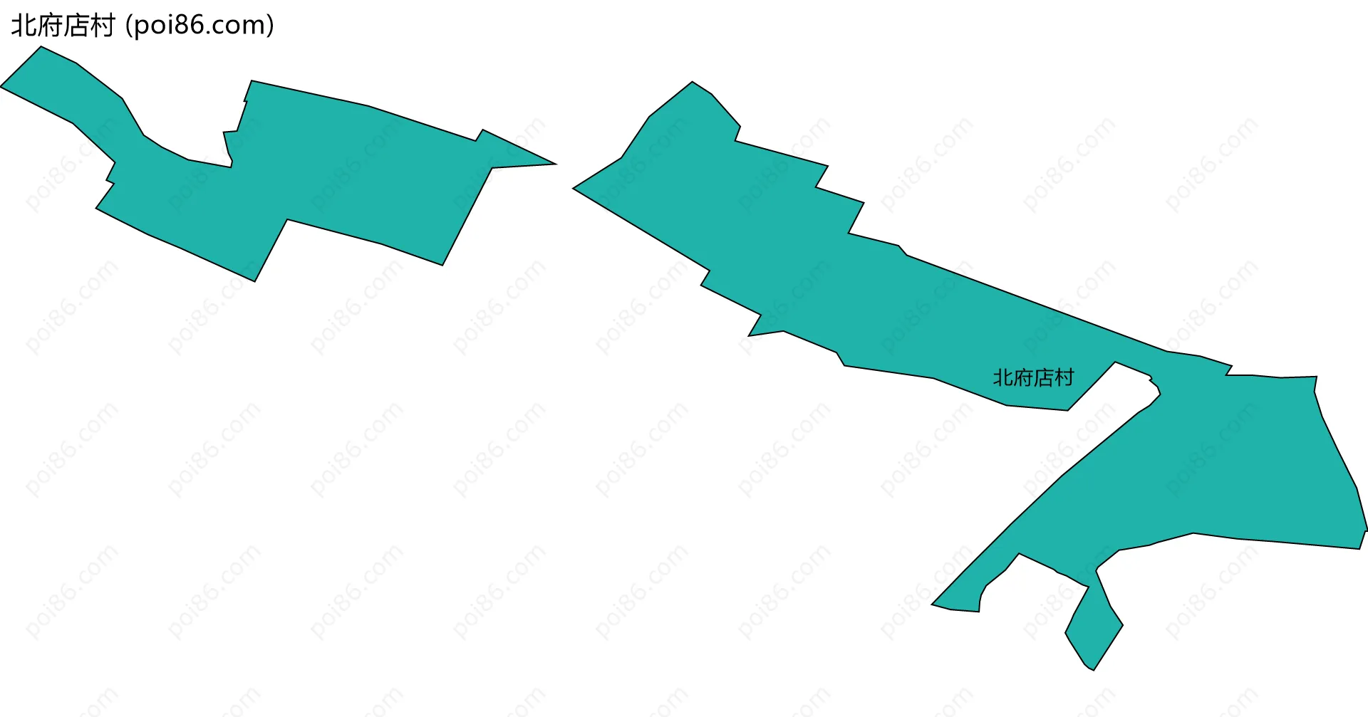 北府店村边界地图