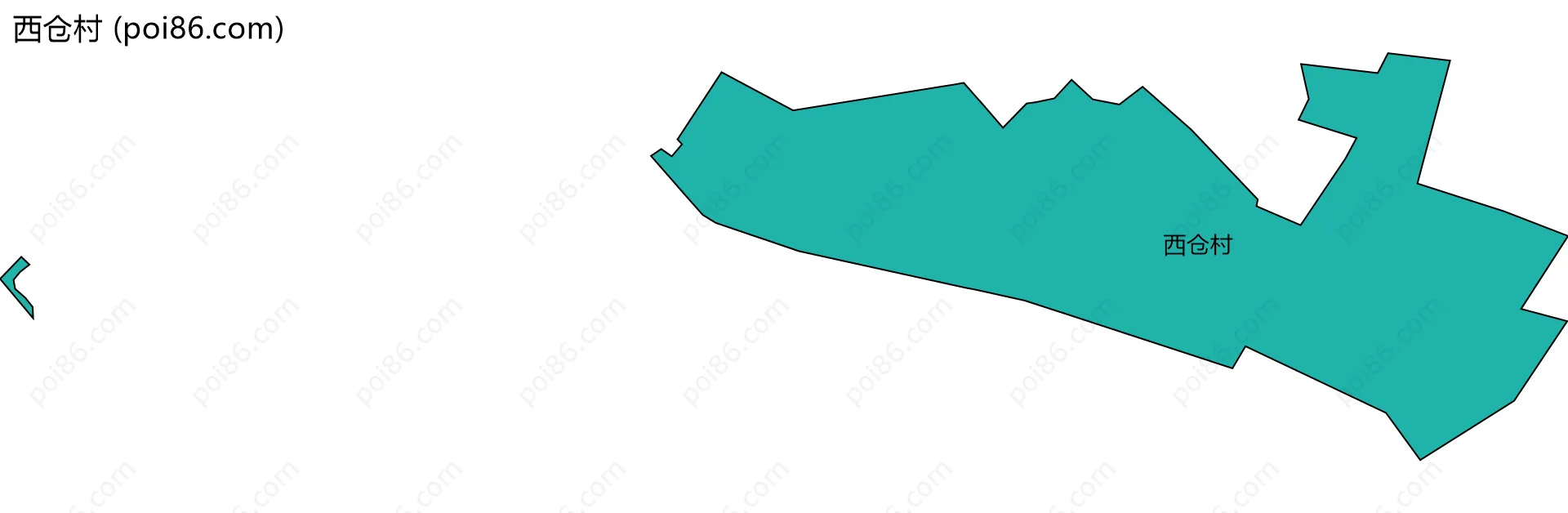 西仓村边界地图