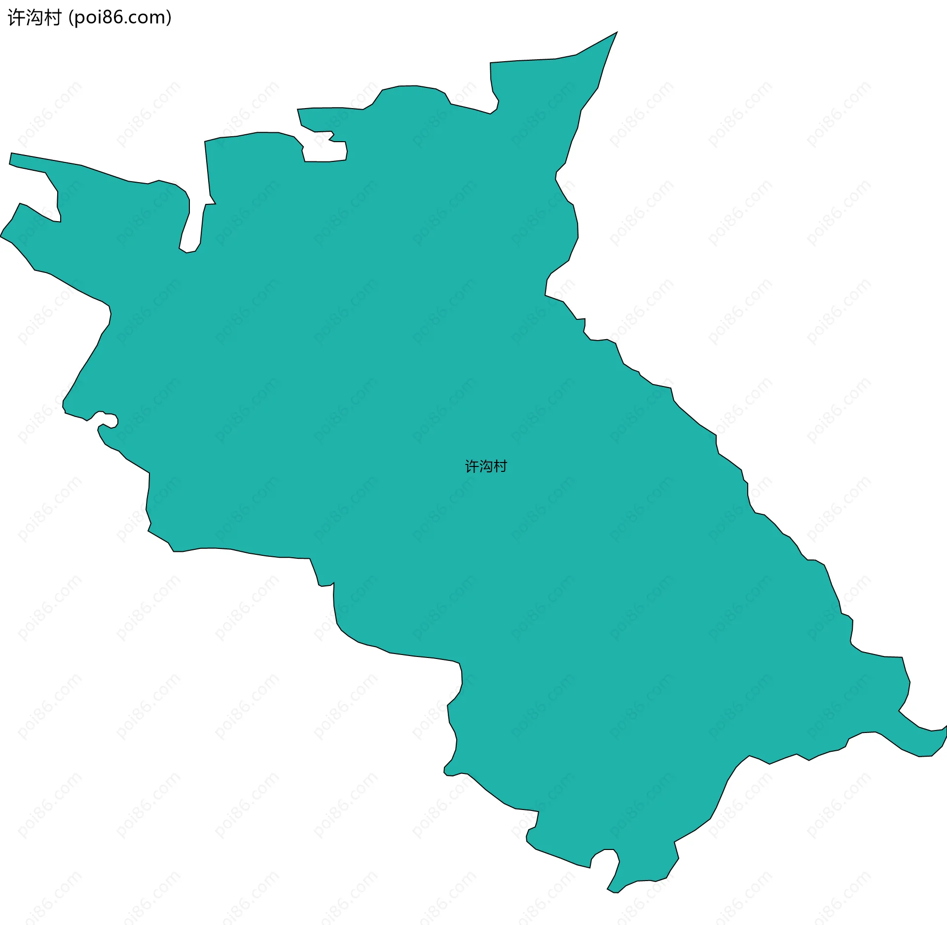 许沟村边界地图