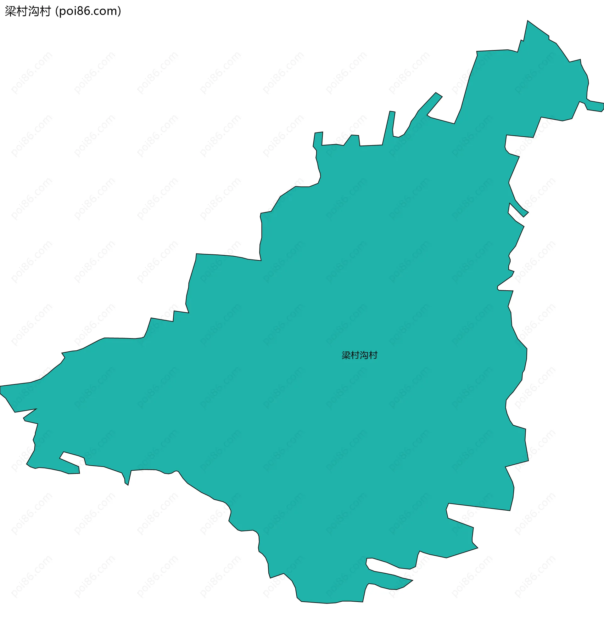 梁村沟村边界地图