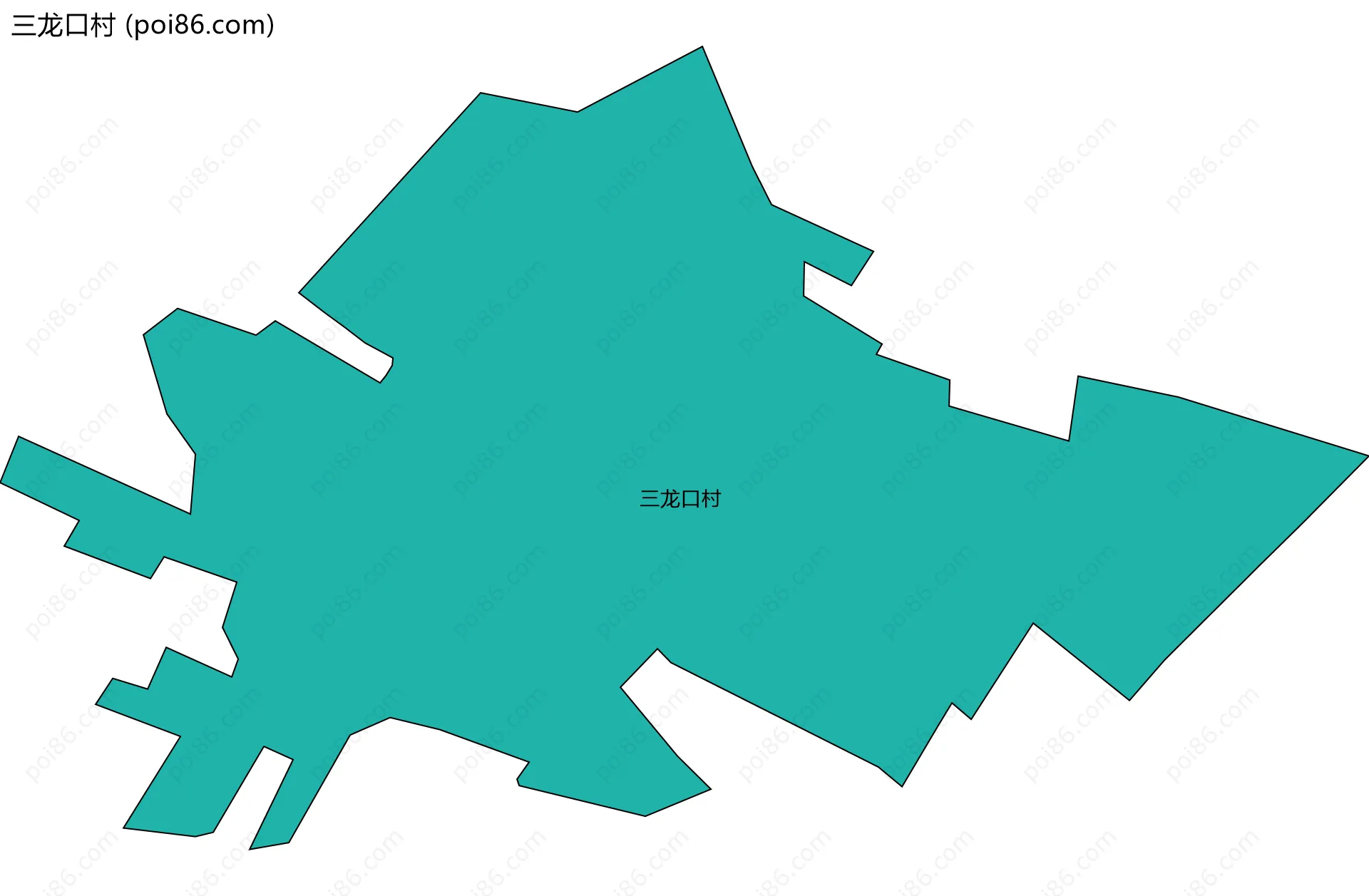 三龙口村边界地图
