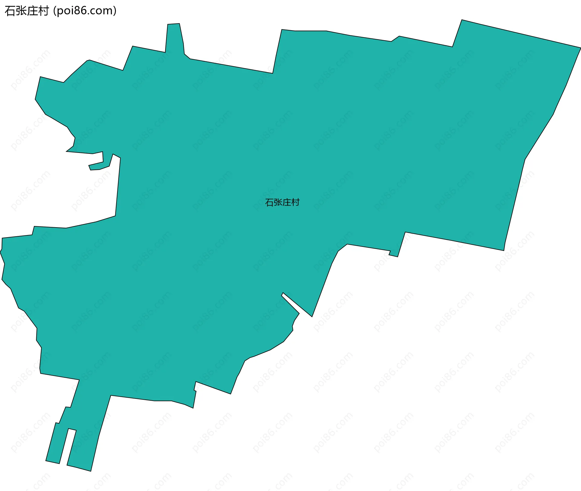 石张庄村边界地图