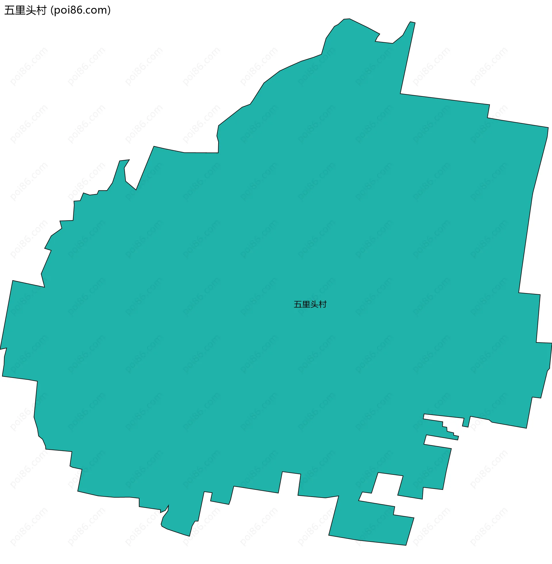 五里头村边界地图
