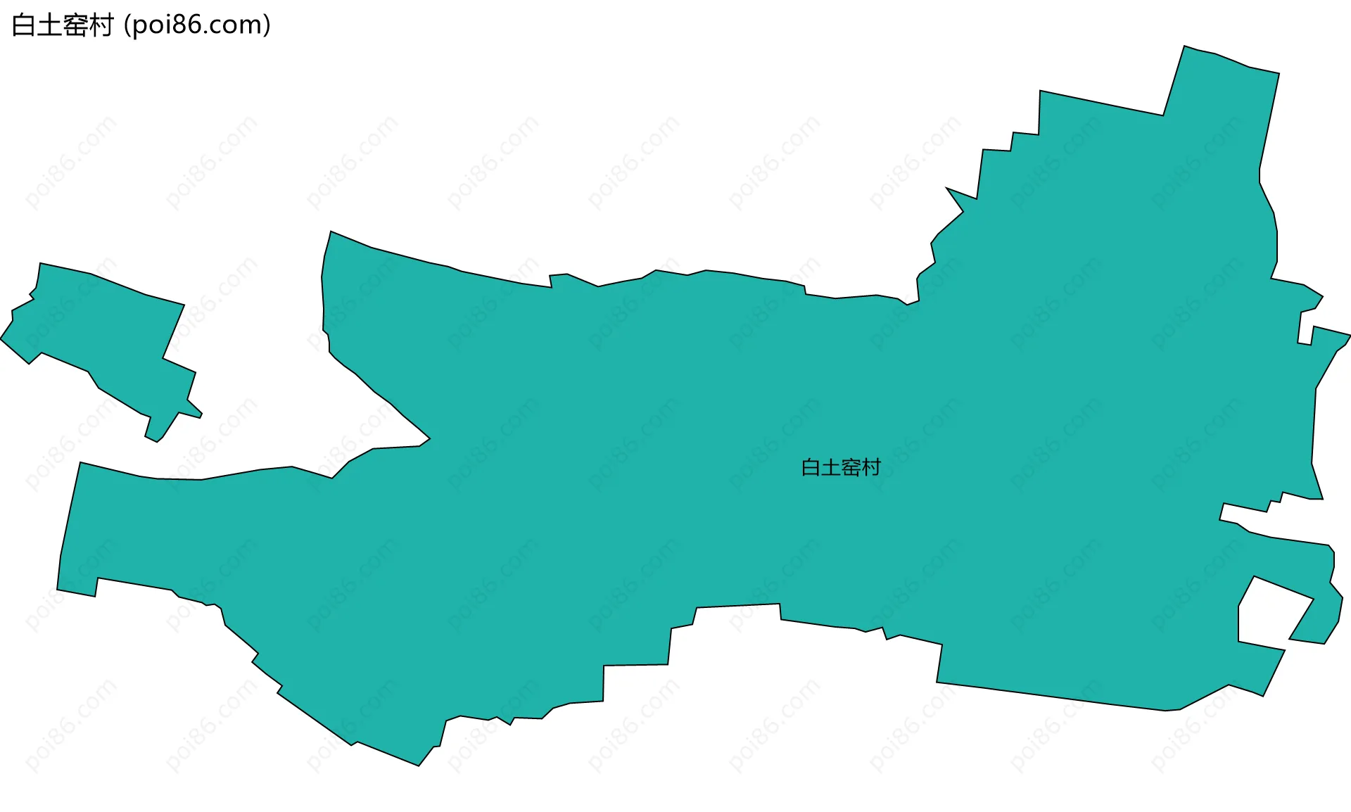 白土窑村边界地图