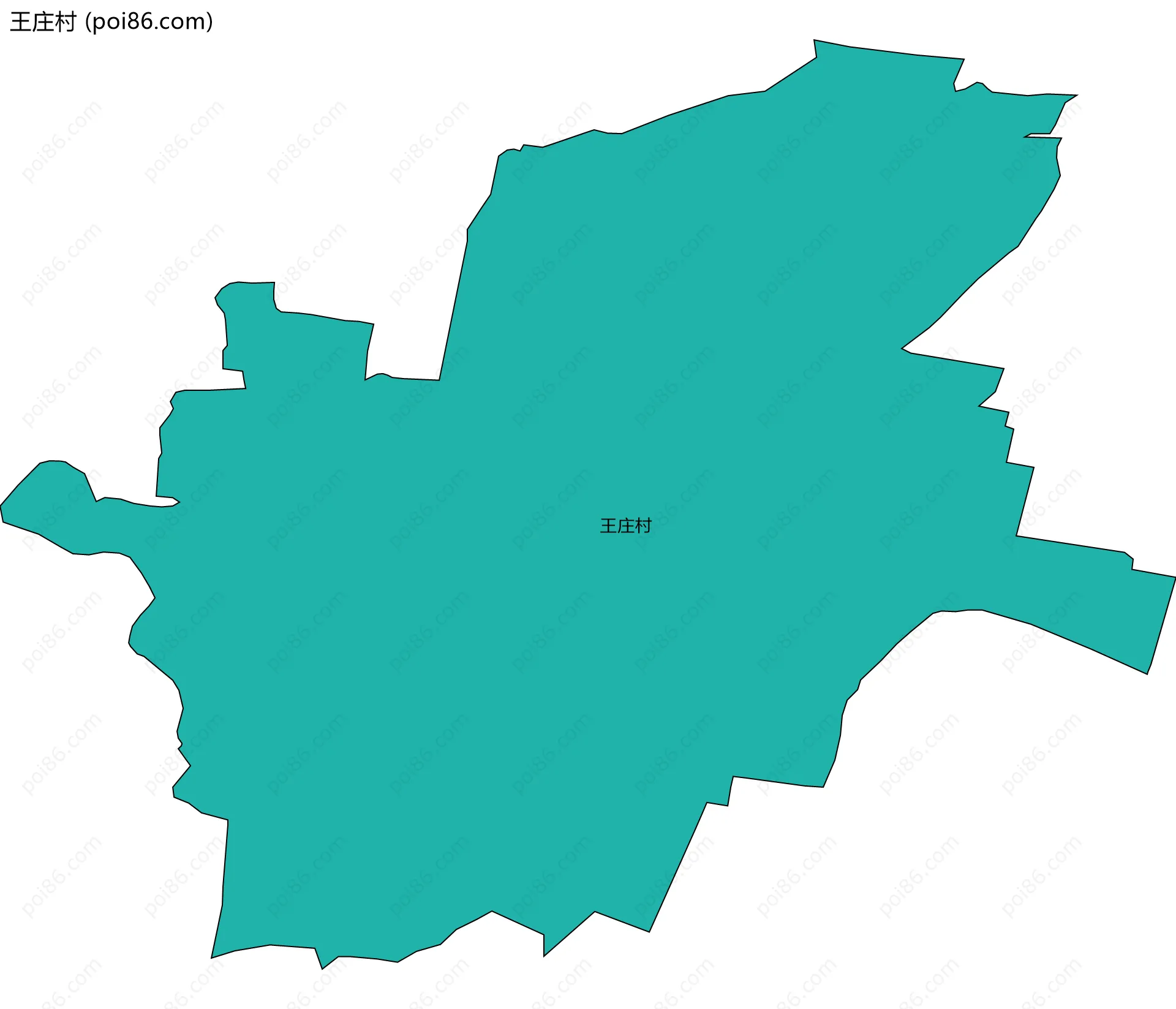 王庄村边界地图