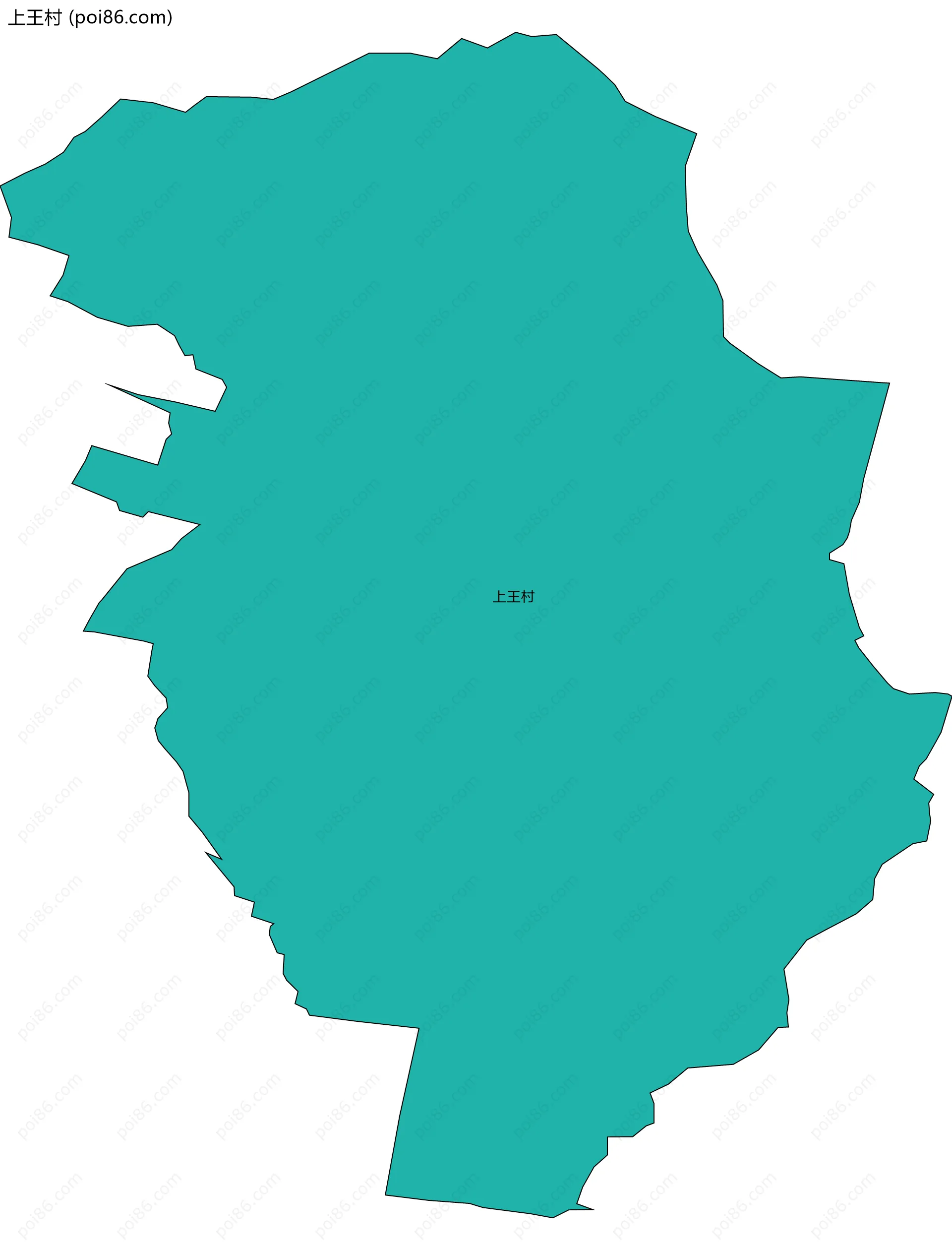 上王村边界地图