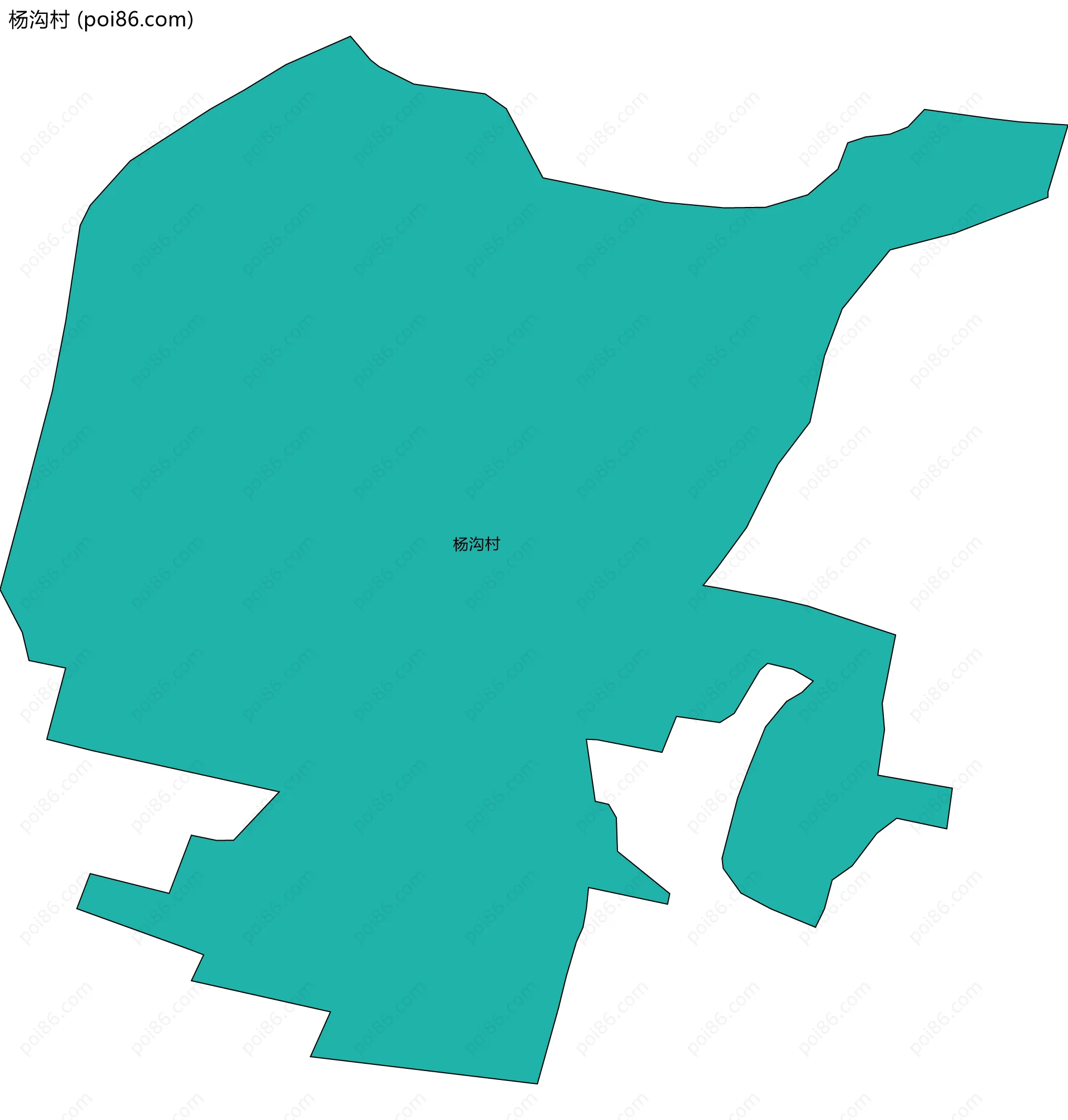 杨沟村边界地图