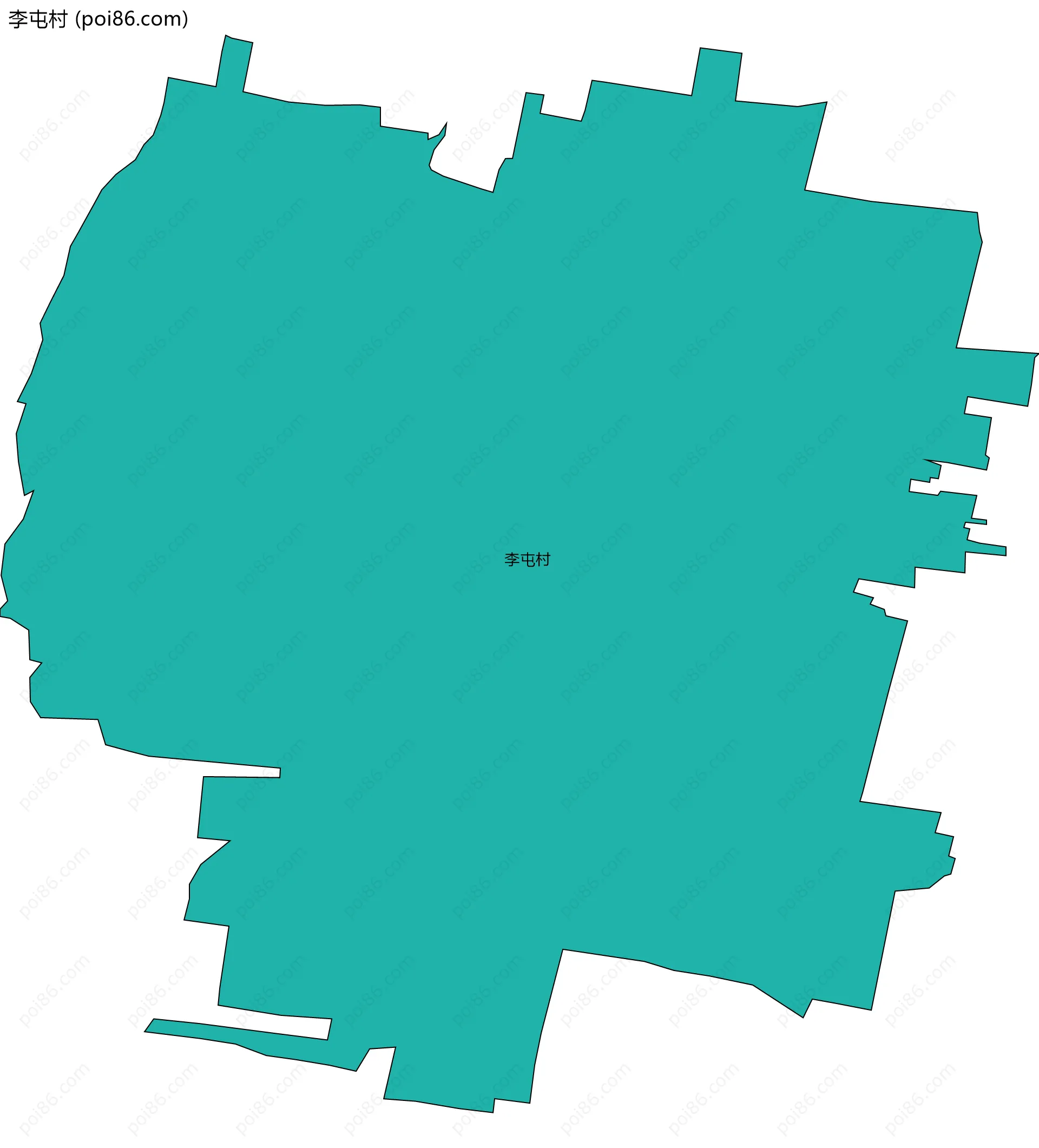 李屯村边界地图